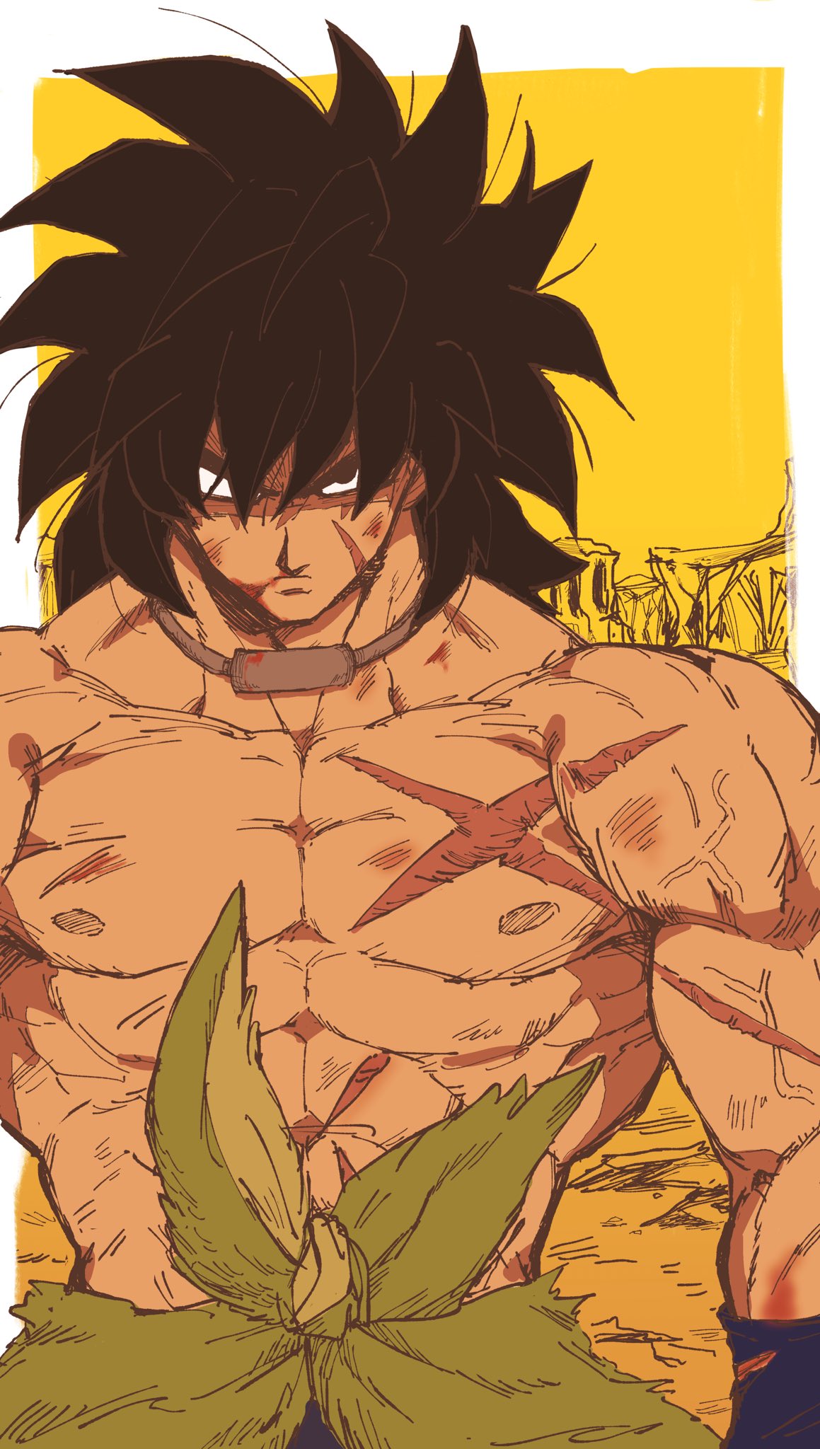 Safebooru - 1boy abs black eyes black hair broly (dragon ball super ...