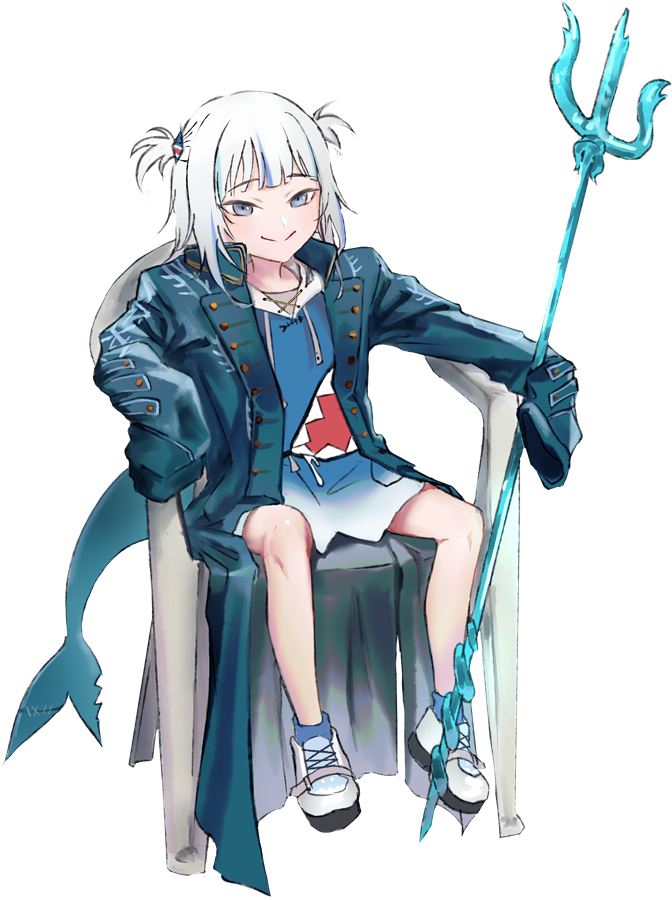 Safebooru - 1girl bangs bare legs blue coat blue hair blue hoodie coat