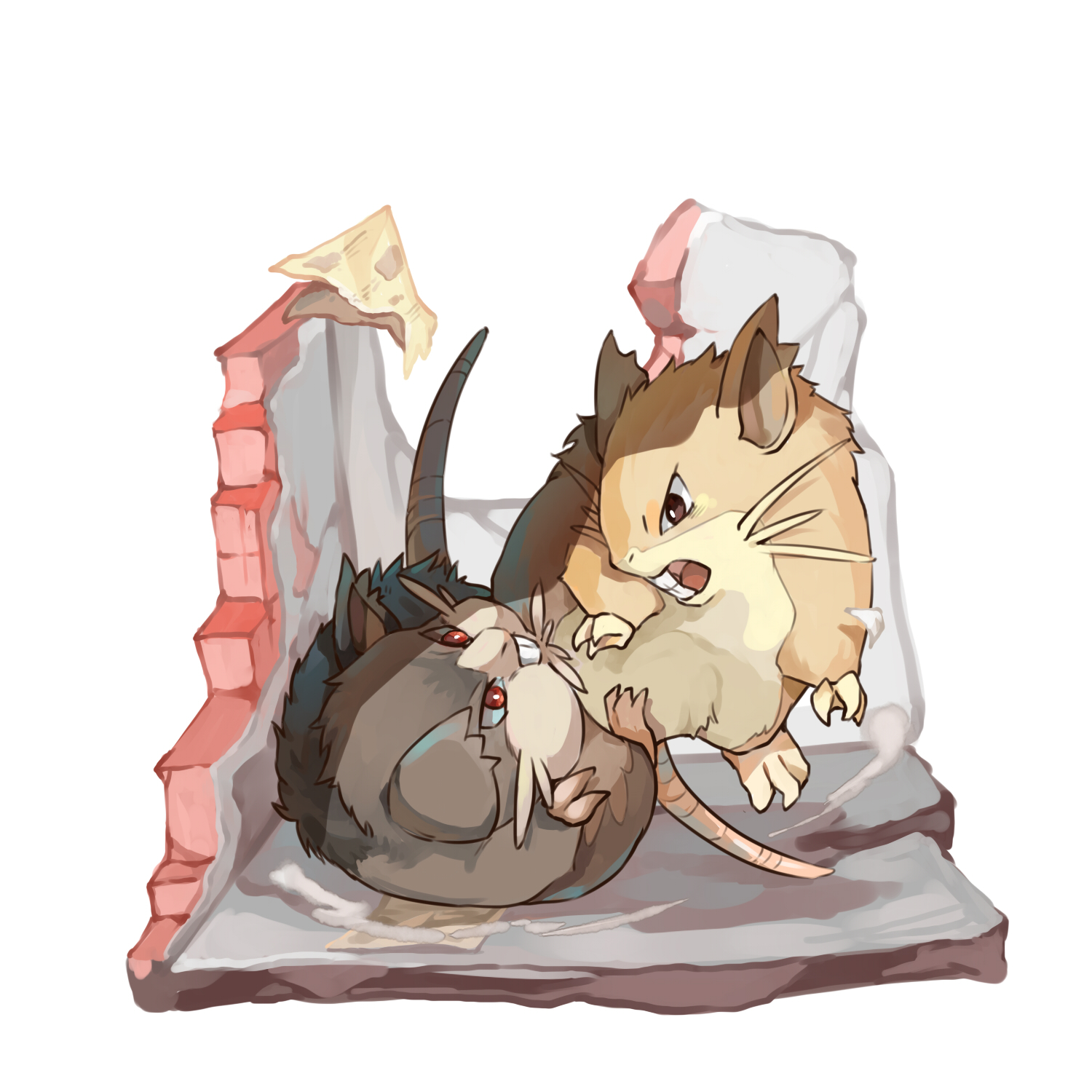 Safebooru - alolan form alolan raticate bright pupils brown eyes ...