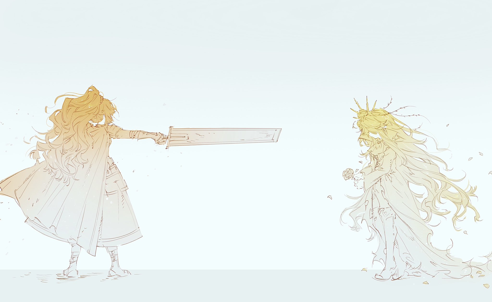 Mircalla Flower Safebooru - 2girls boots coat crown don quixote (project moon) dress e ...