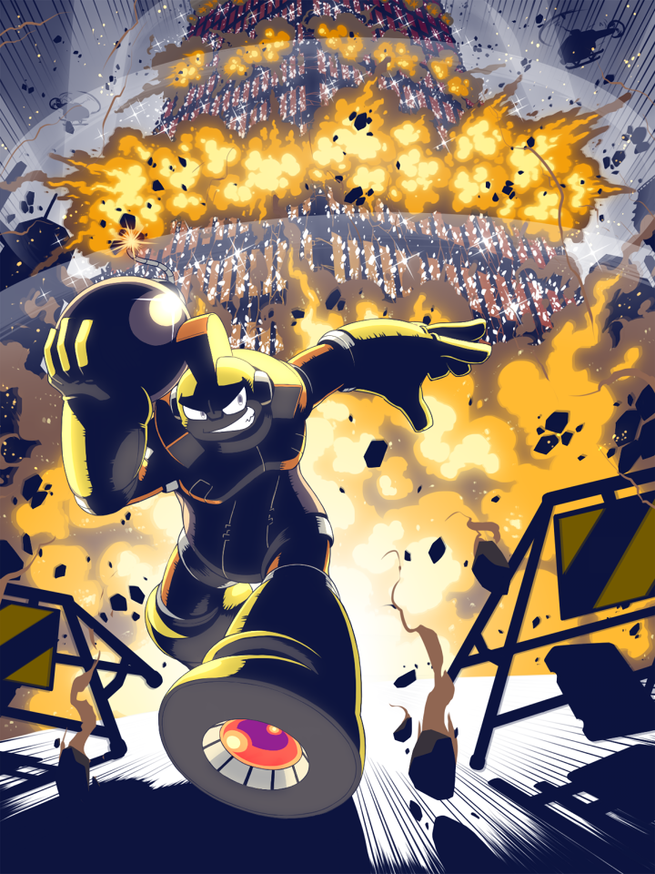 Safebooru - 1boy aircraft armor bomb bomb man building commentary ...