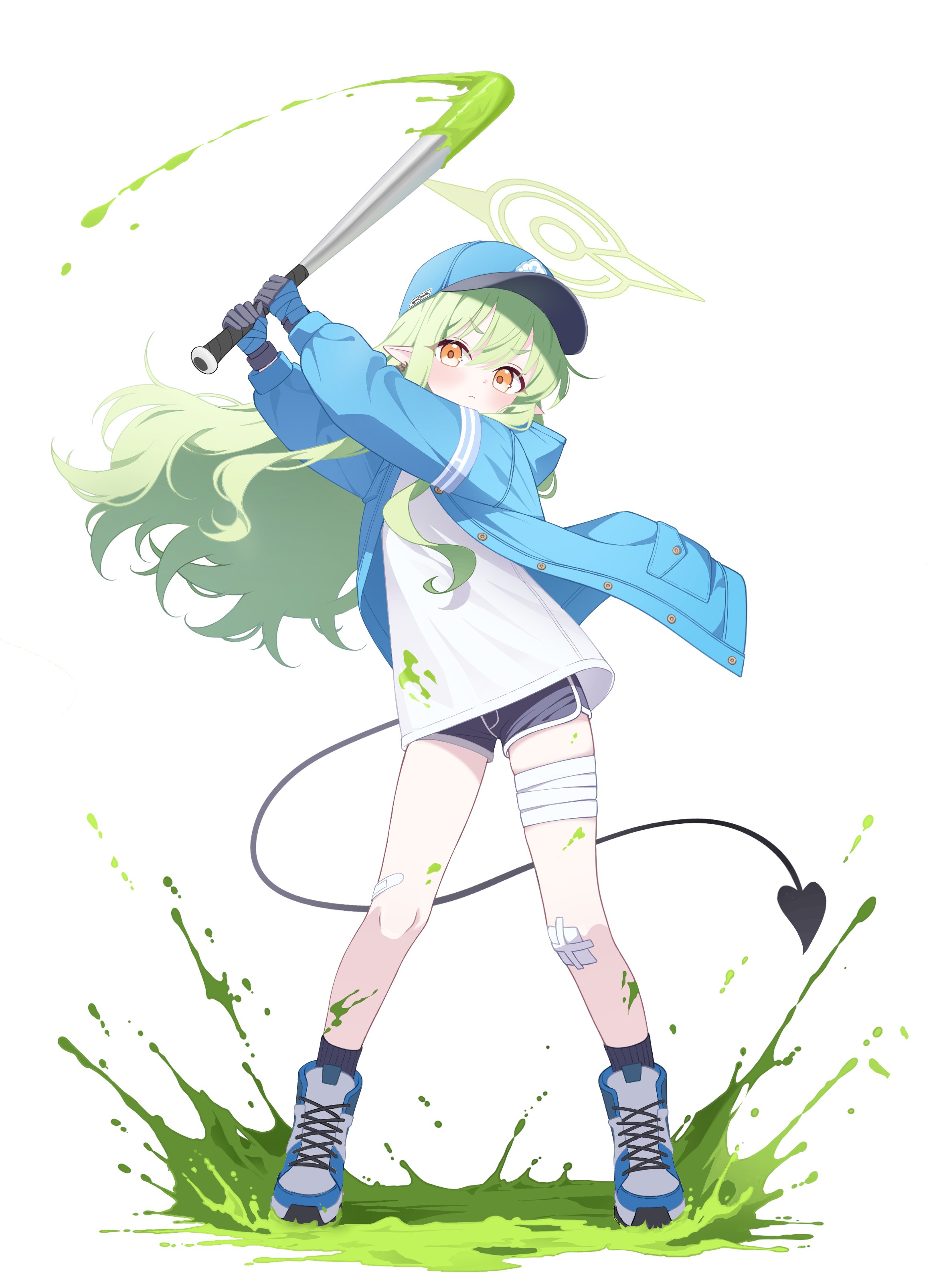 Safebooru - 1girl absurdres bandaged leg bandages baseball bat baseball ...