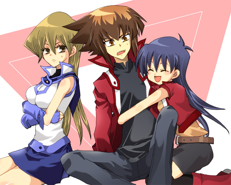 sweatdrop tenjouin_asuka thigh-highs thighhighs yu-gi-oh! yugioh_gx yuki_ju...