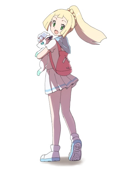 Safebooru - 1girl alolan form alolan vulpix backpack bag blonde hair ...