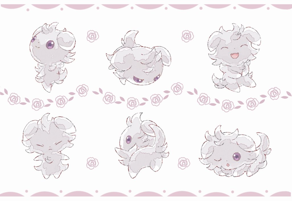 closed_eyes closed_mouth commentary_request espurr fangs happy meheeh multi...