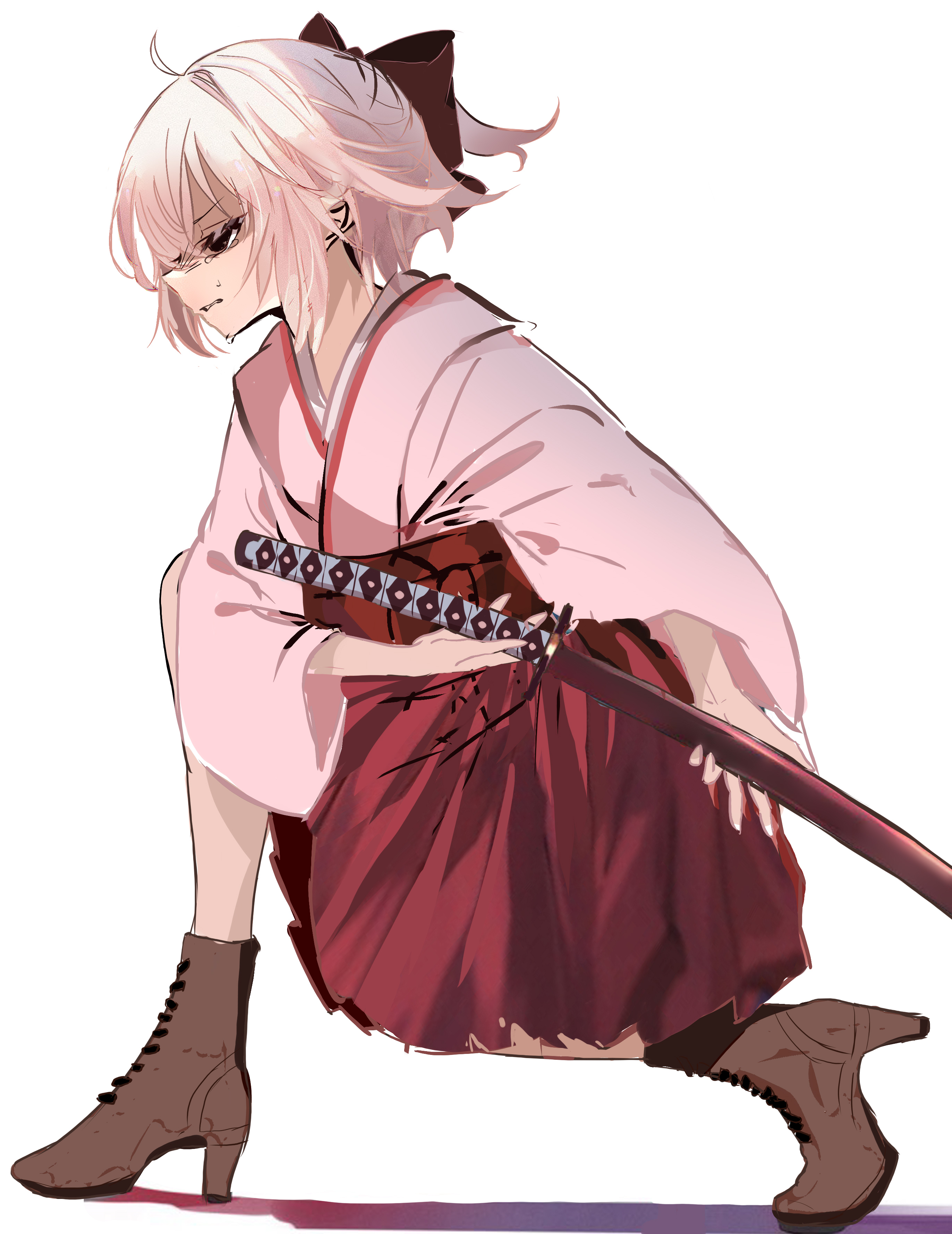 Safebooru - 1girl absurdres ahoge bangs black bow blonde hair bow