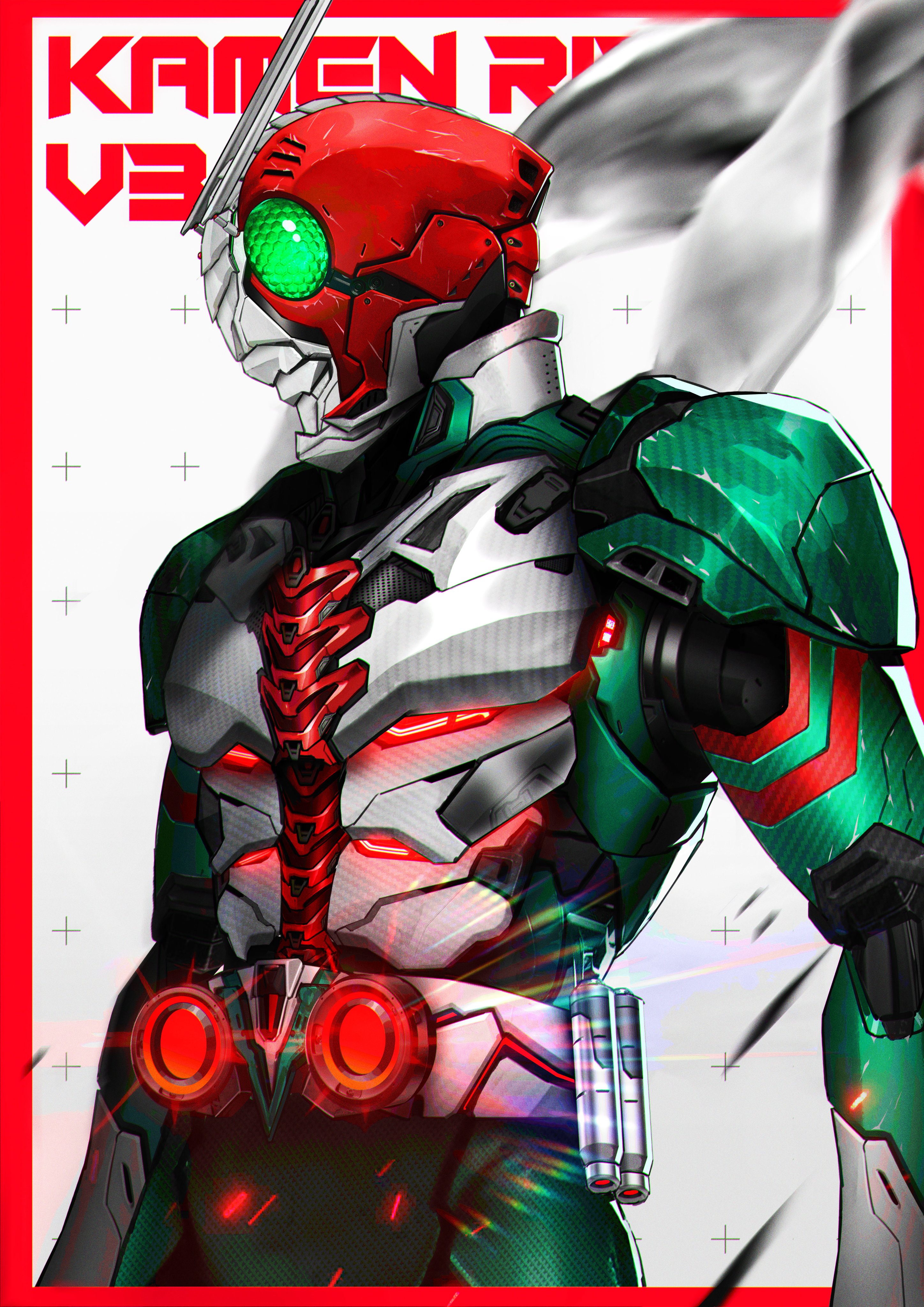 Masked Rider Bug Safebooru - 1boy absurdres antennae belt bug commentary request fire ...