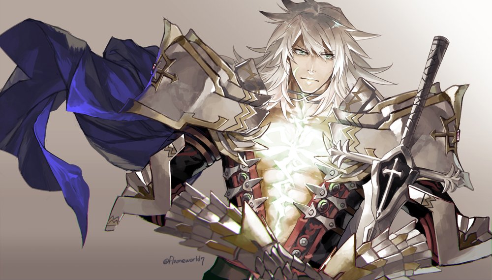 Safebooru - 1boy :| amor armor balmung (fate/apocrypha) bangs closed ...