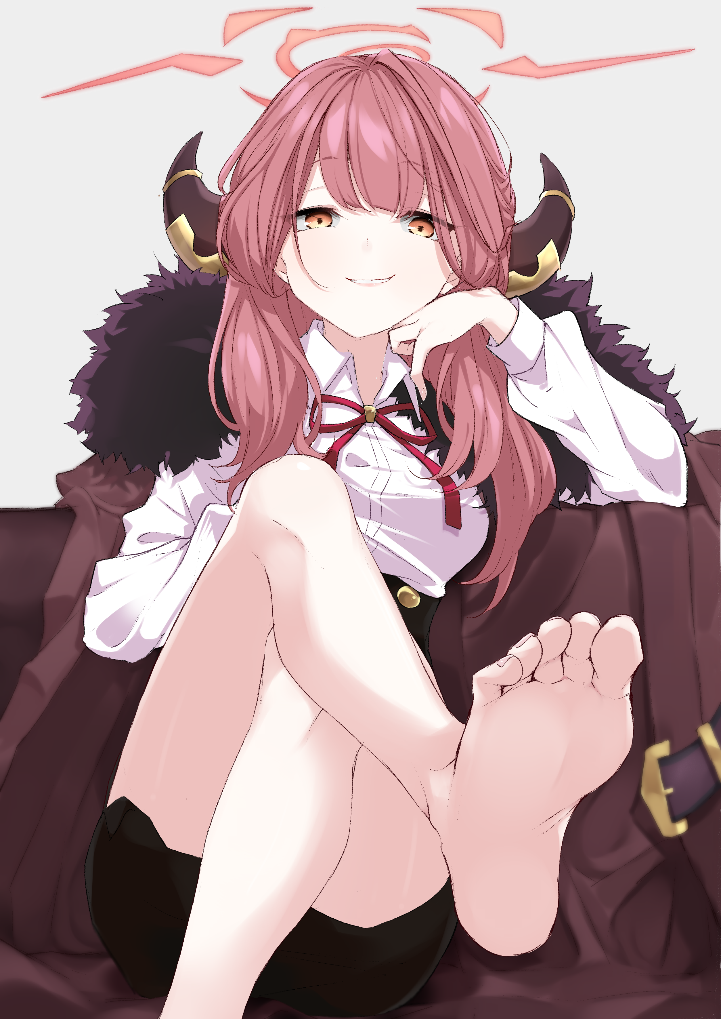 Safebooru - 1girl absurdres aru (blue archive) bangs barefoot black ...