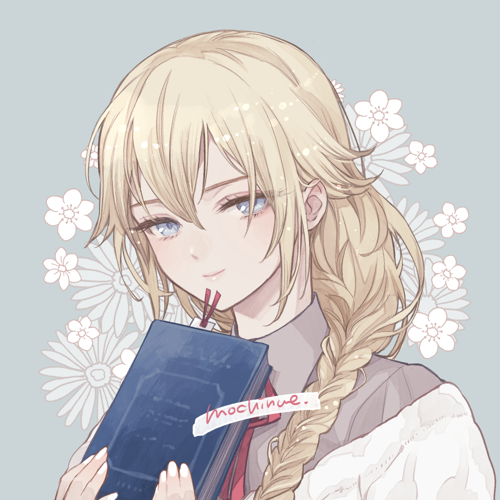 Safebooru 1girl Artist Name Bangs Blonde Hair Blue Eyes Book Braid