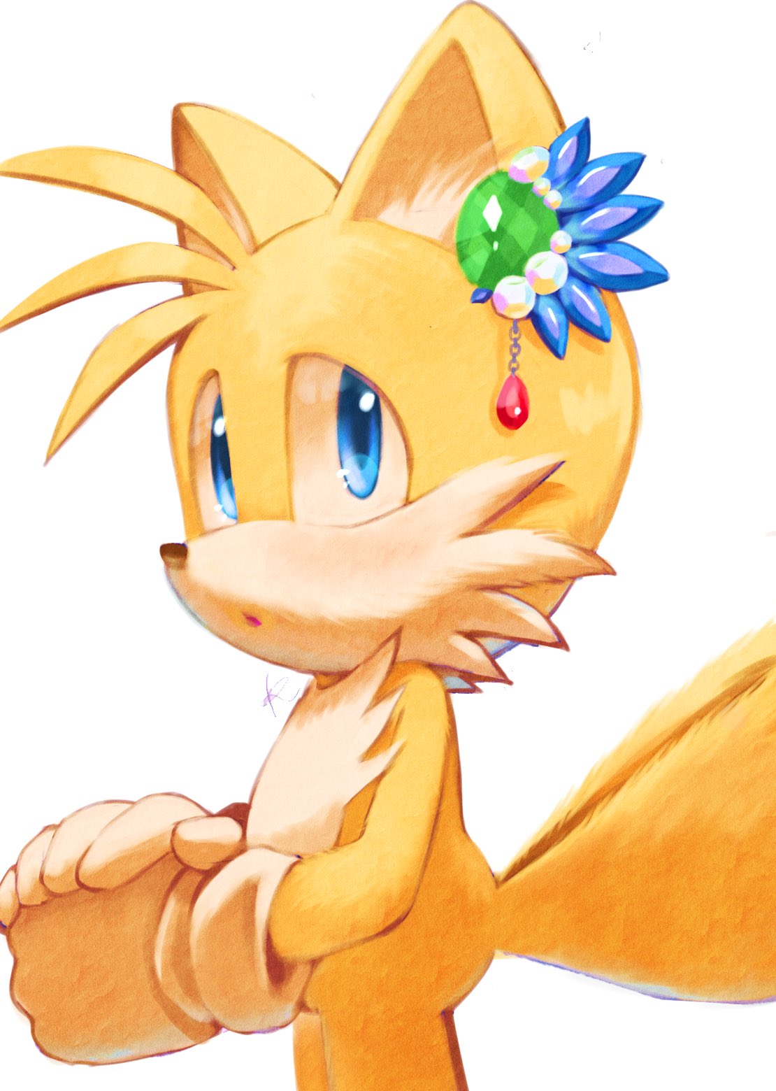 Safebooru - 1boy animal ears animal nose artist name bangs blue eyes ...