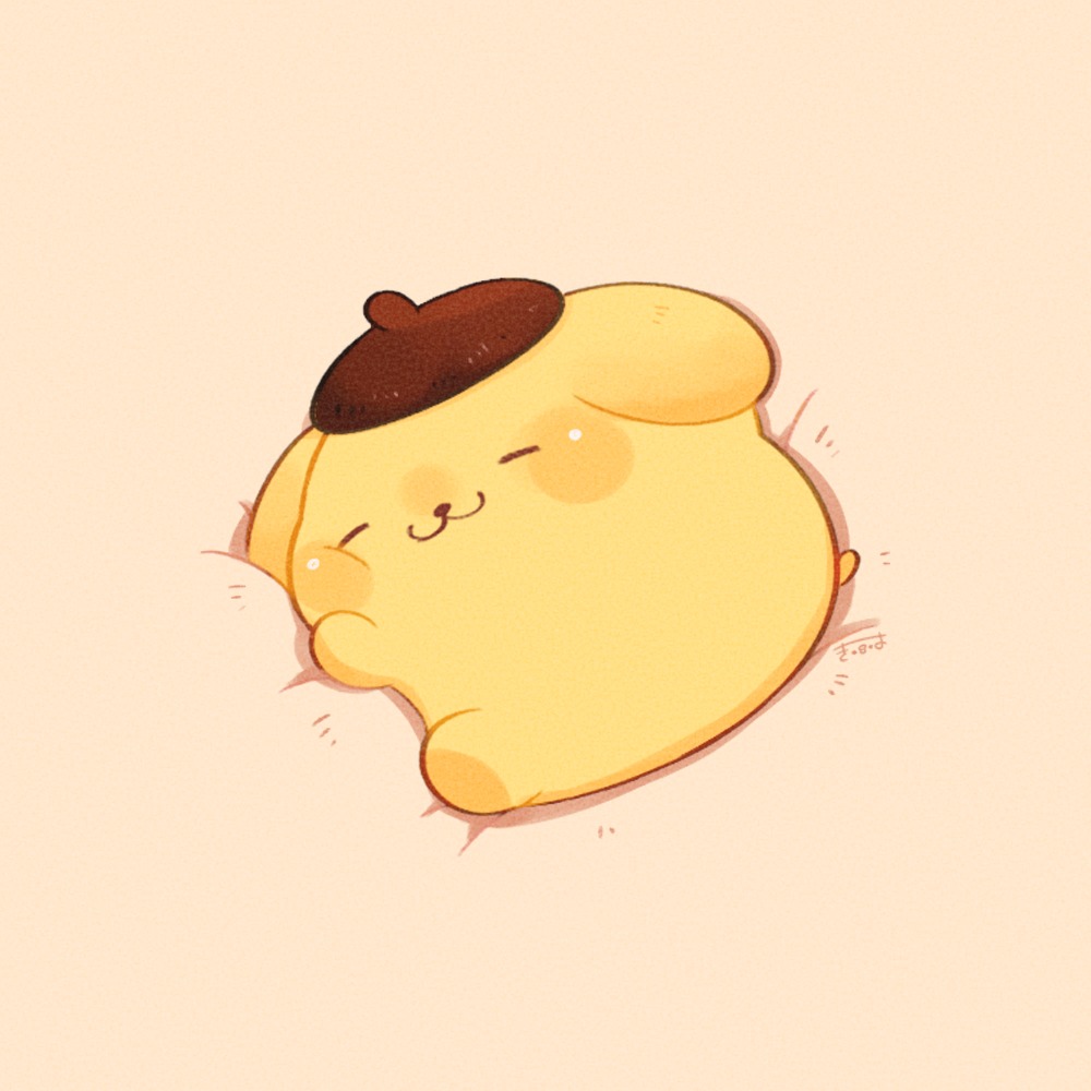 Safebooru - :3 closed eyes closed mouth commentary pompompurin sanrio ...