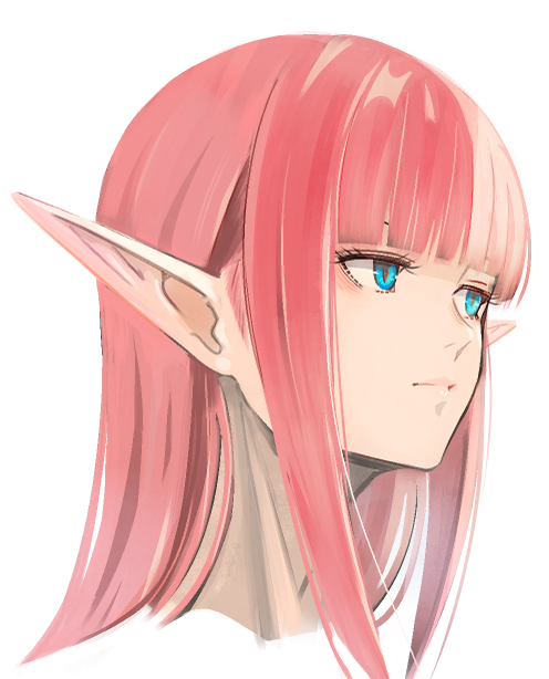 Safebooru 1girl Bangs Blue Eyes Blunt Bangs Closed Mouth Long Hair Original Pink Hair Pointy 5796