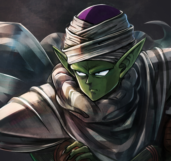 Safebooru 1boy black nails colored skin crossed arms dragon ball