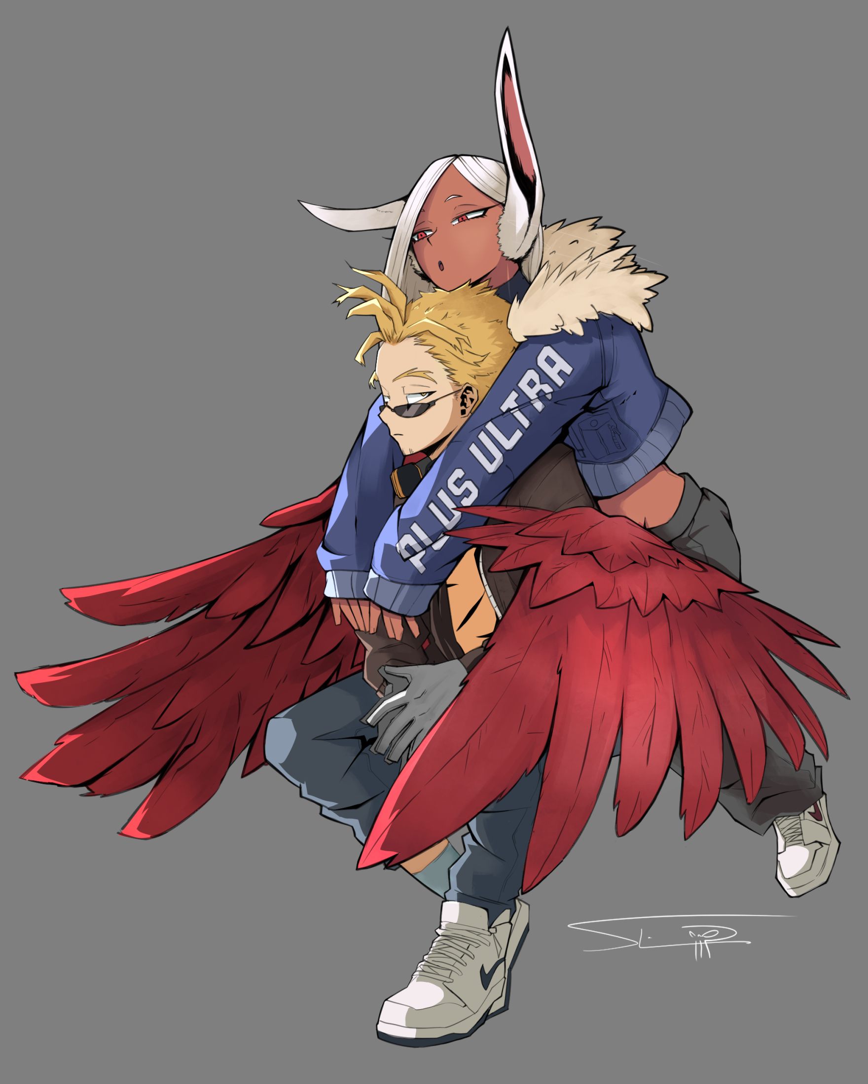 Safebooru - 1boy 1girl alternate costume animal ears arms around neck ...