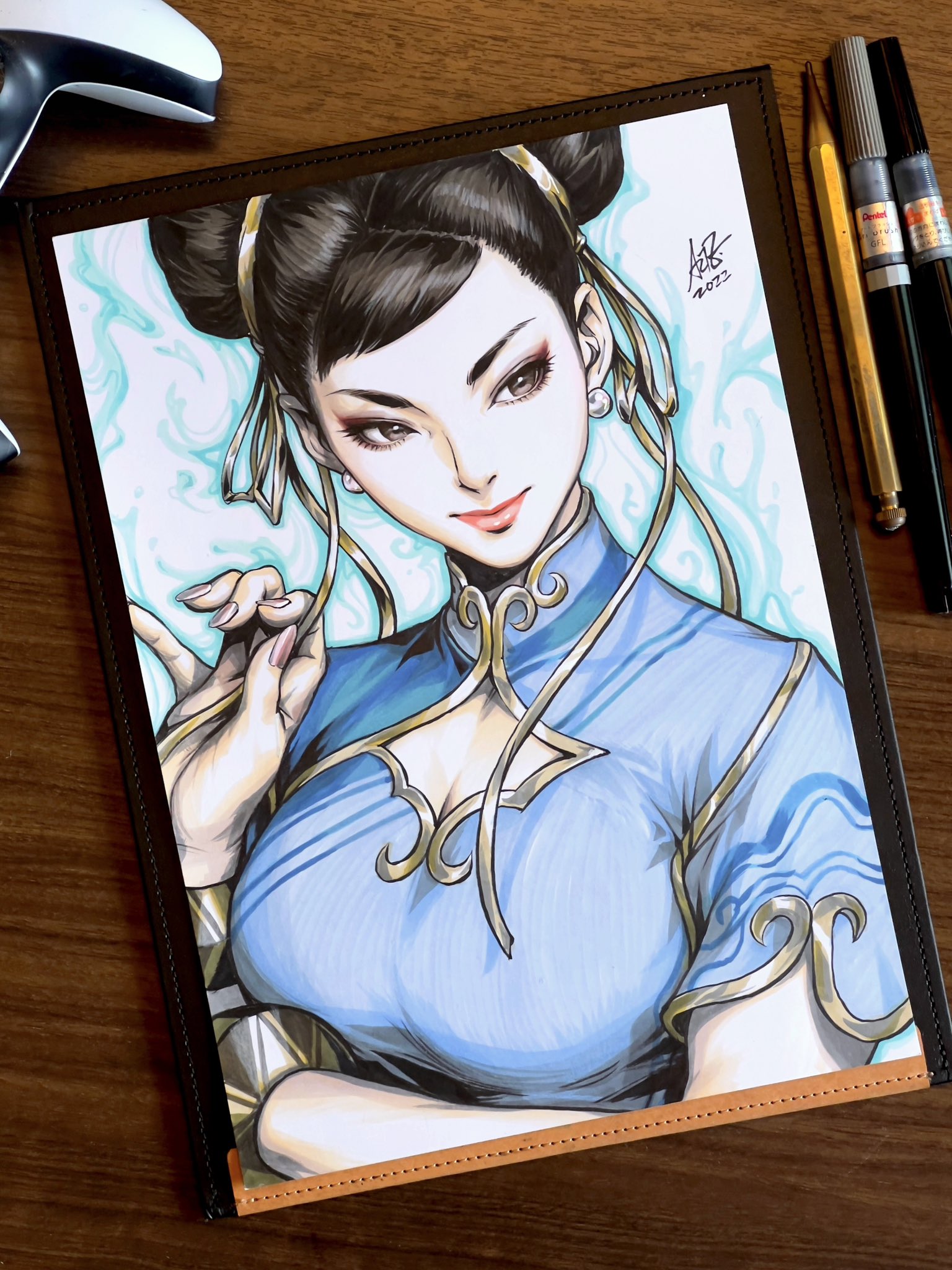 Safebooru - chun-li drawing pencil pens photo street fighter | 4165263