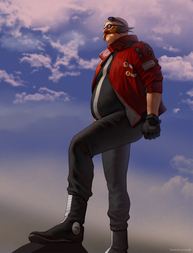 Safebooru - 1boy arm hair arms at sides artist name bald black-framed ...