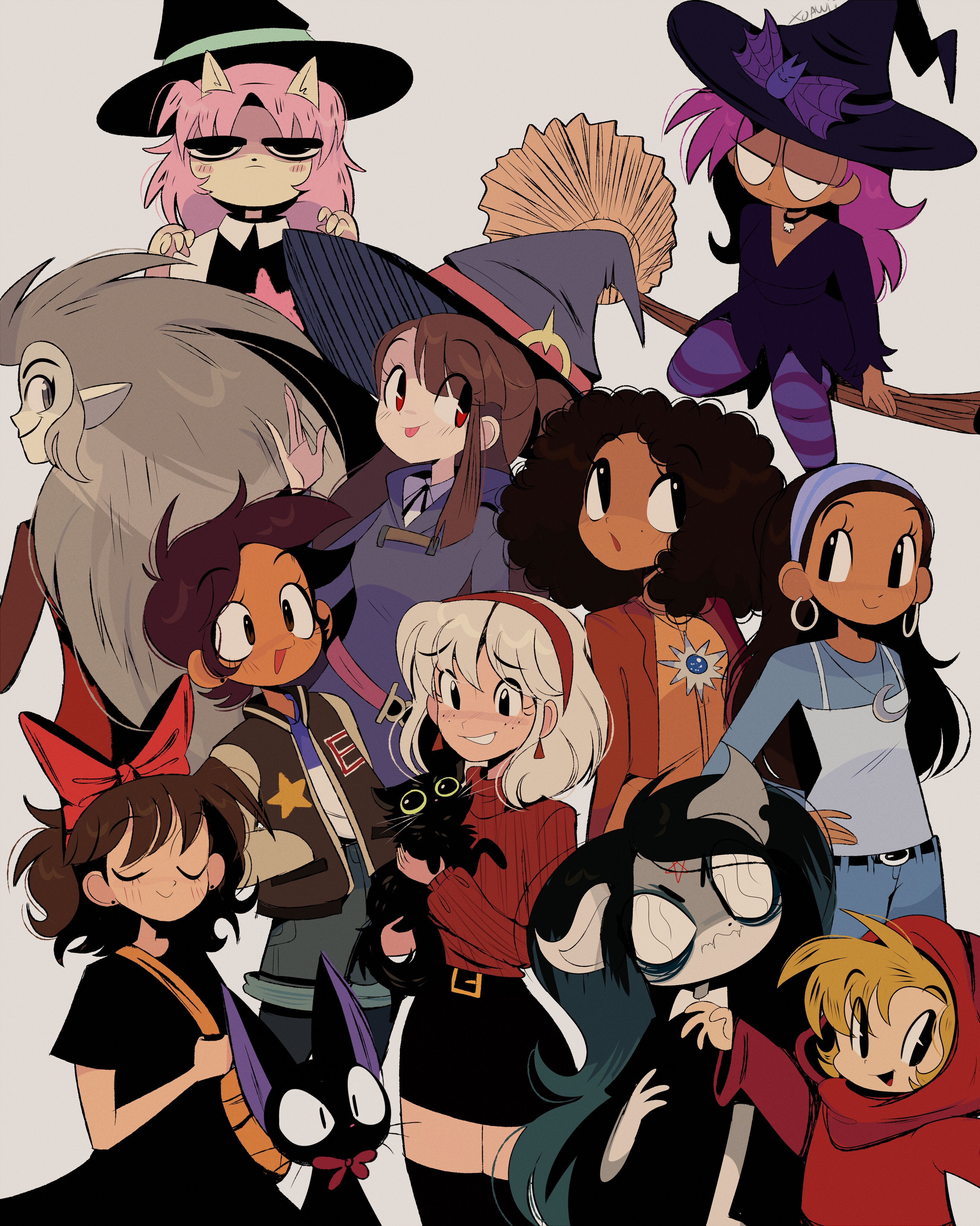 Safebooru - 6+girls absurdres alexandra fielding animal animal ears ...