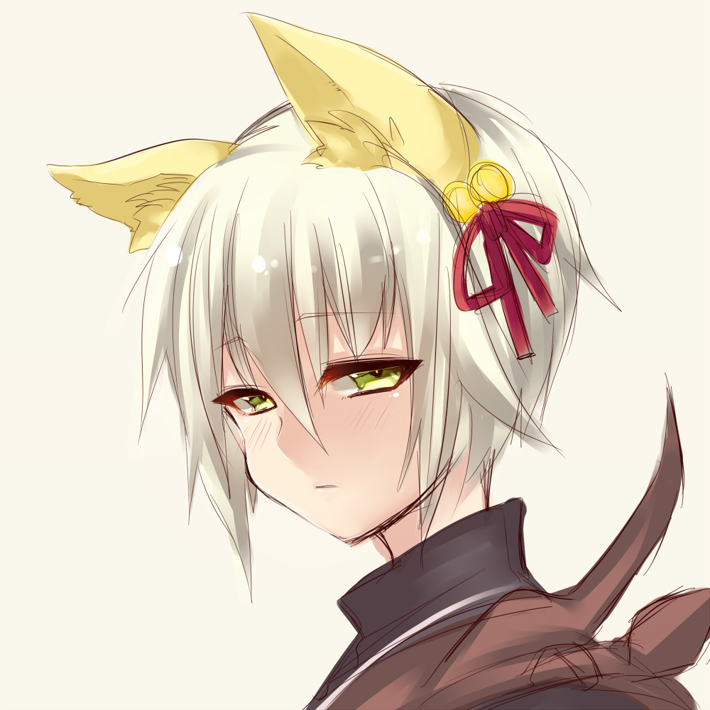Bell Ribbon Ragnarok Safebooru - 1boy animal ear fluff animal ears bell black shirt closed ...