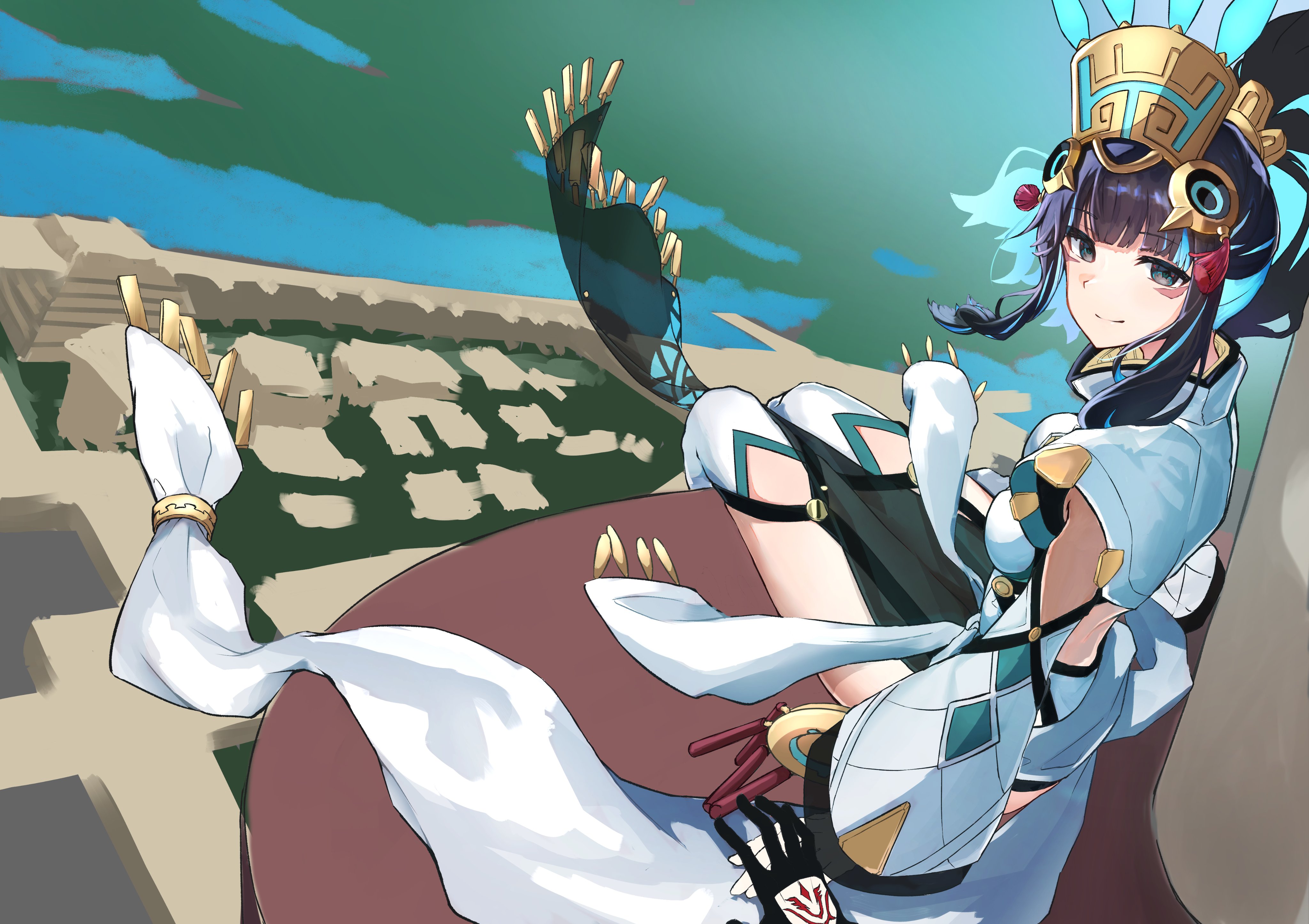 Safebooru - absurdres aztec colored inner hair facepaint fate/grand ...