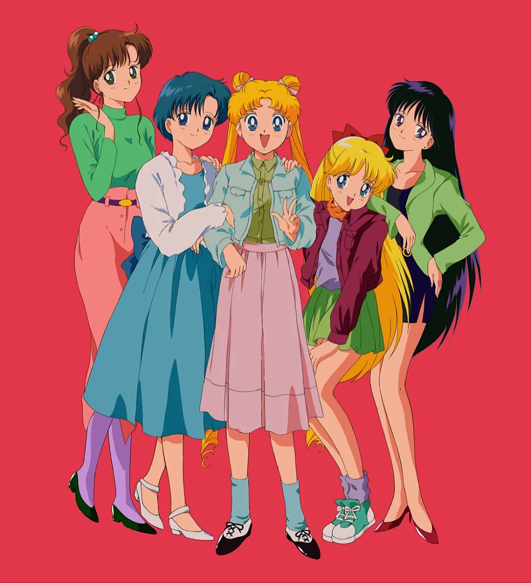 Safebooru 5girls Aino Minako Bishoujo Senshi Sailor Moon Black