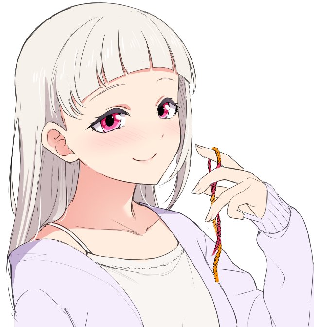 Safebooru - 1girl akatsuki rabbit arashi chisato collarbone hair down ...