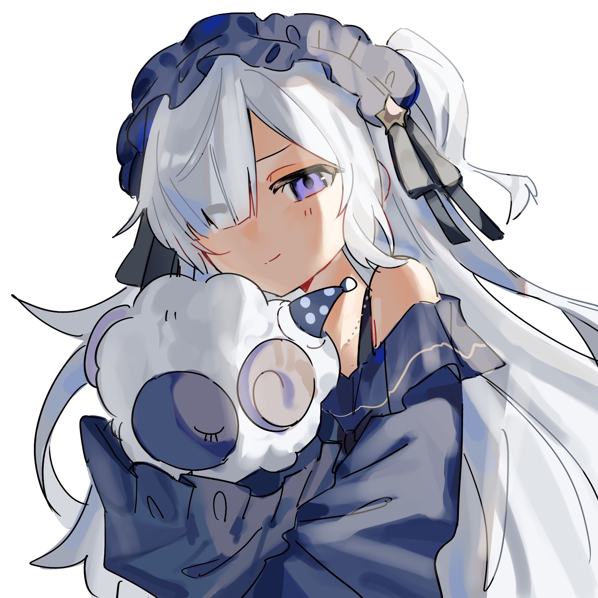 Safebooru - 1girl blue hairband closed mouth commentary request gothic ...