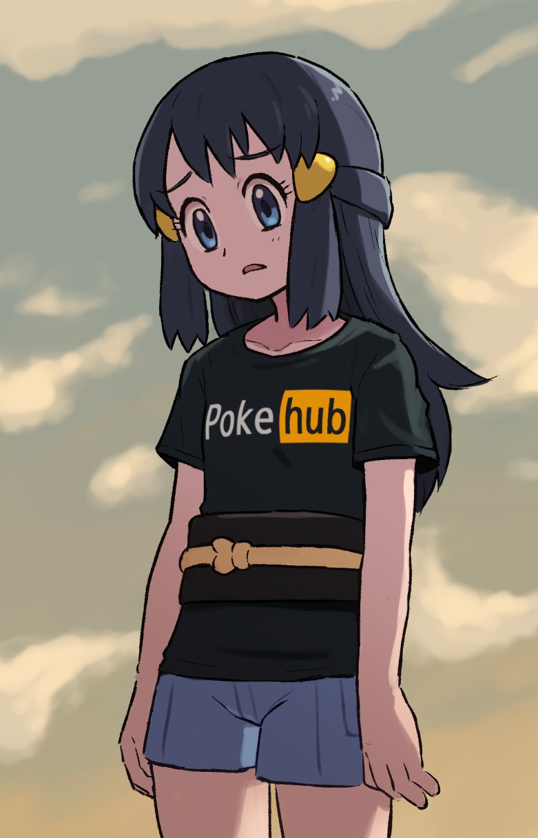 Safebooru - 1girl akari (pokemon) blue eyes blue hair chiwino eyelashes