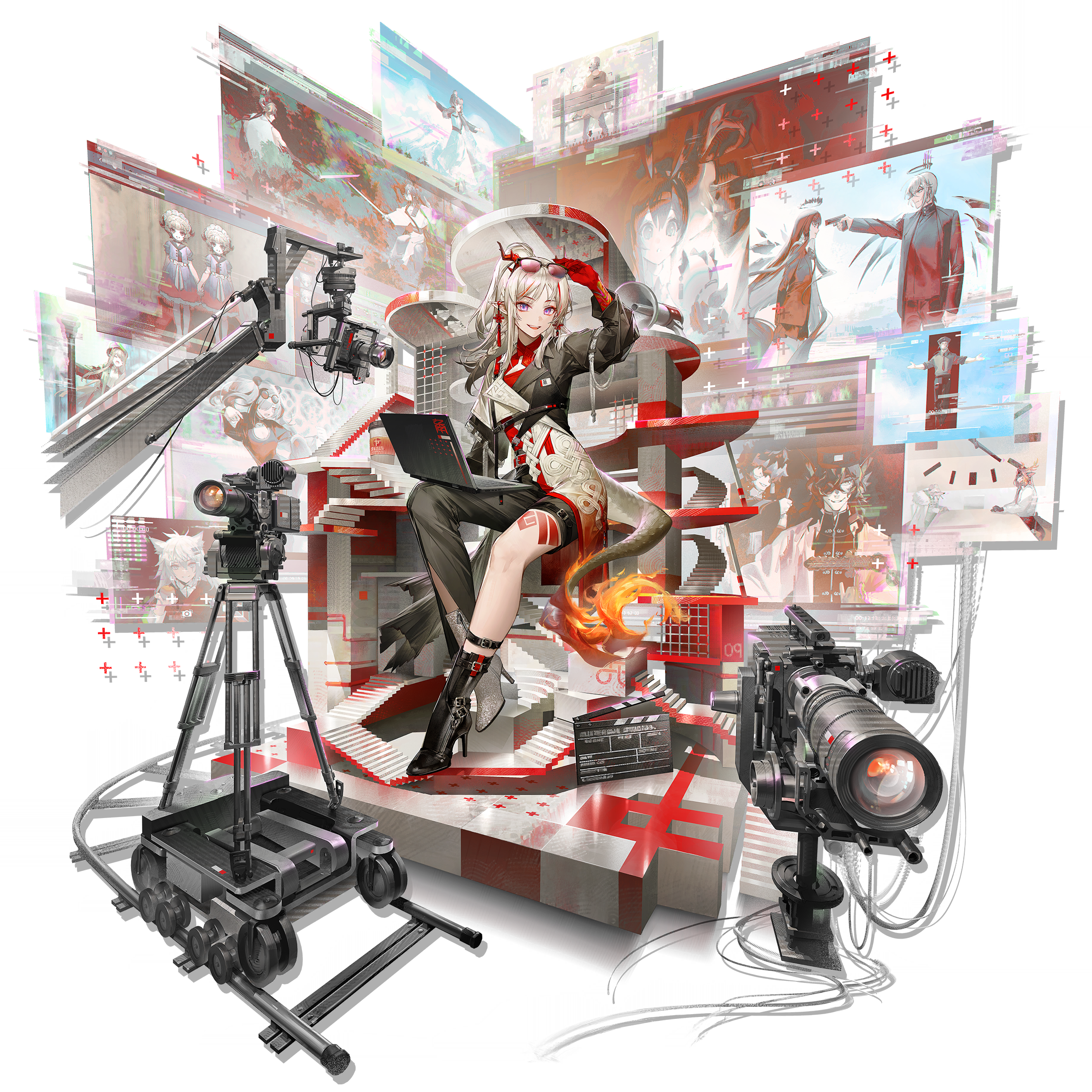 Safebooru - 1girl aak (arknights) amiya (arknights) annie (arknights ...