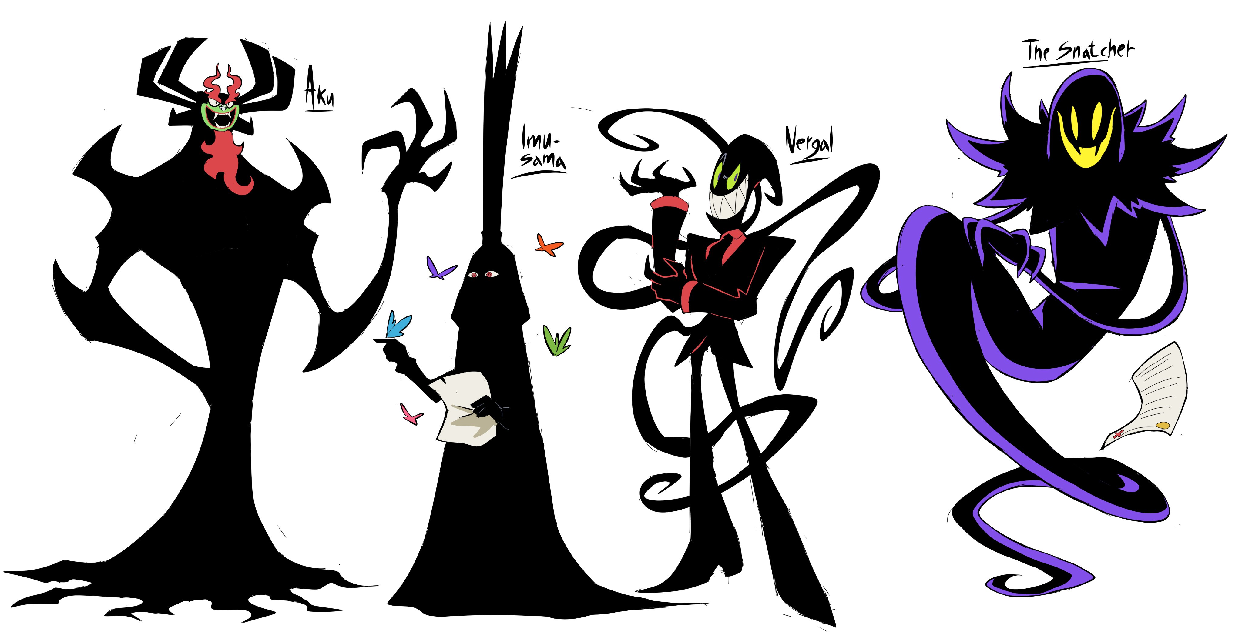 Safebooru - 4boys a hat in time absurdres aku (samurai jack) beard ...