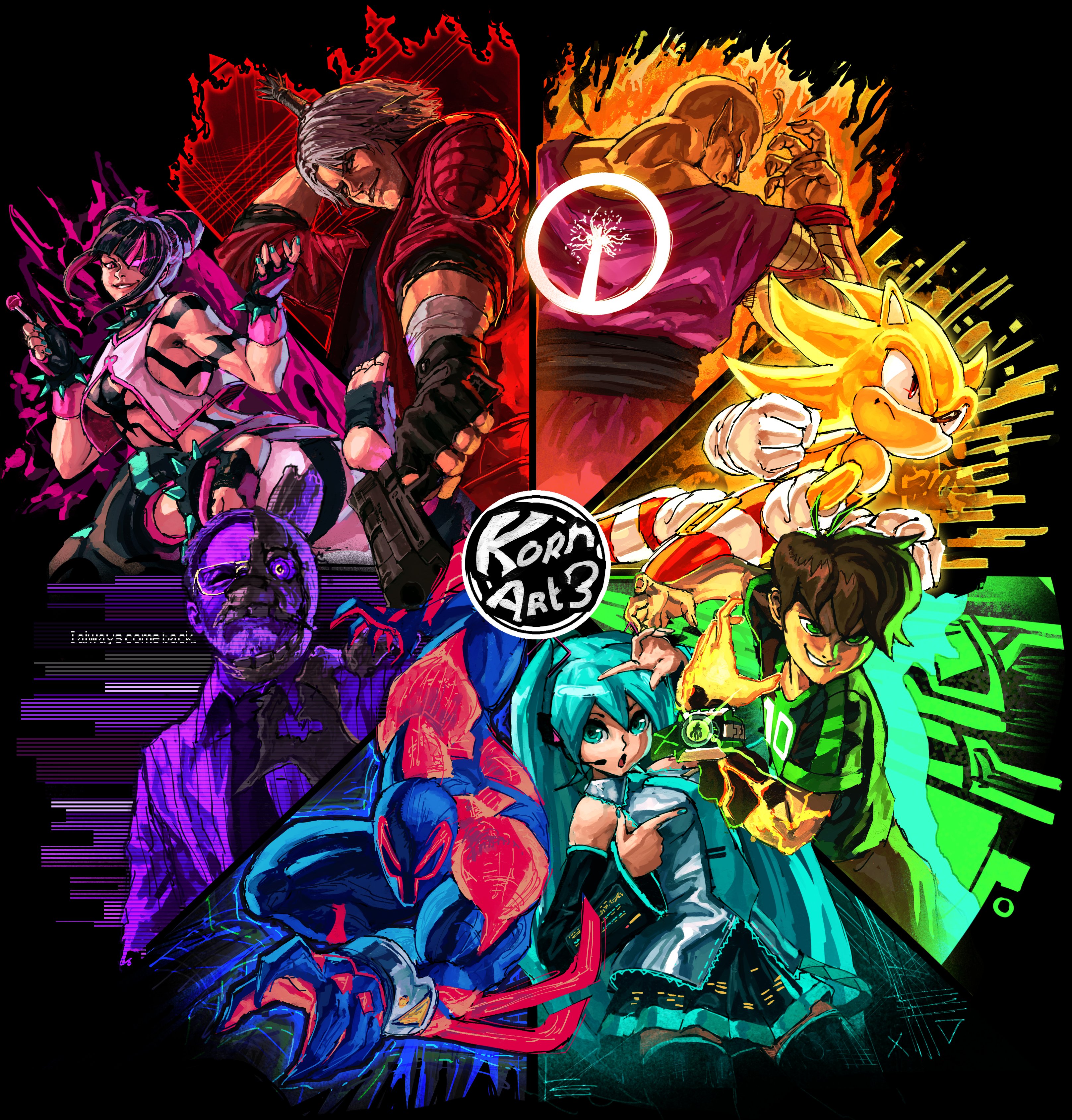 Safebooru 2girls 6+boys o absurdres animal nose antenna hair aqua