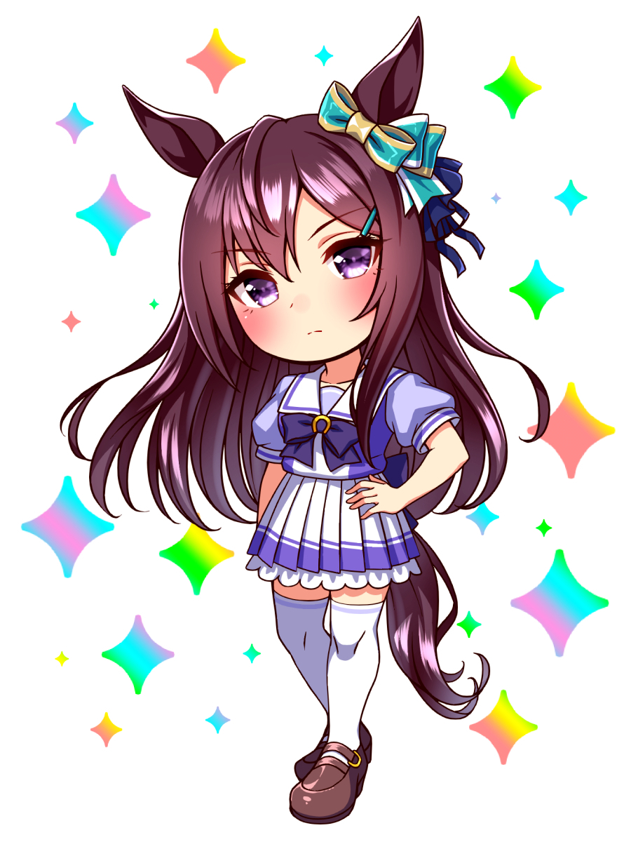Safebooru - 1girl animal ears aqua bow blush bow bowtie breasts brown ...