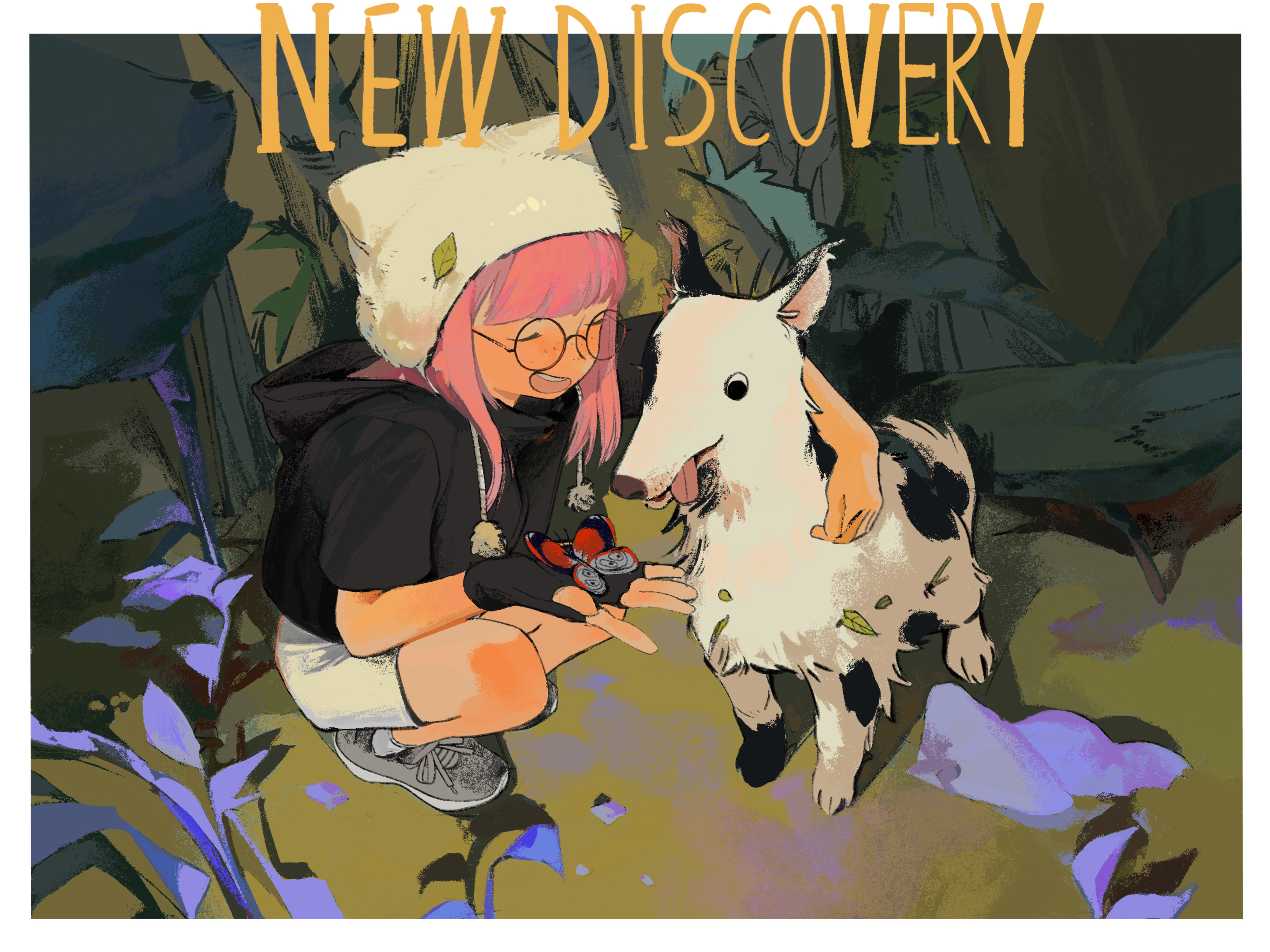 Safebooru - 1girl absurdres animal arm around neck border bug butterfly ...