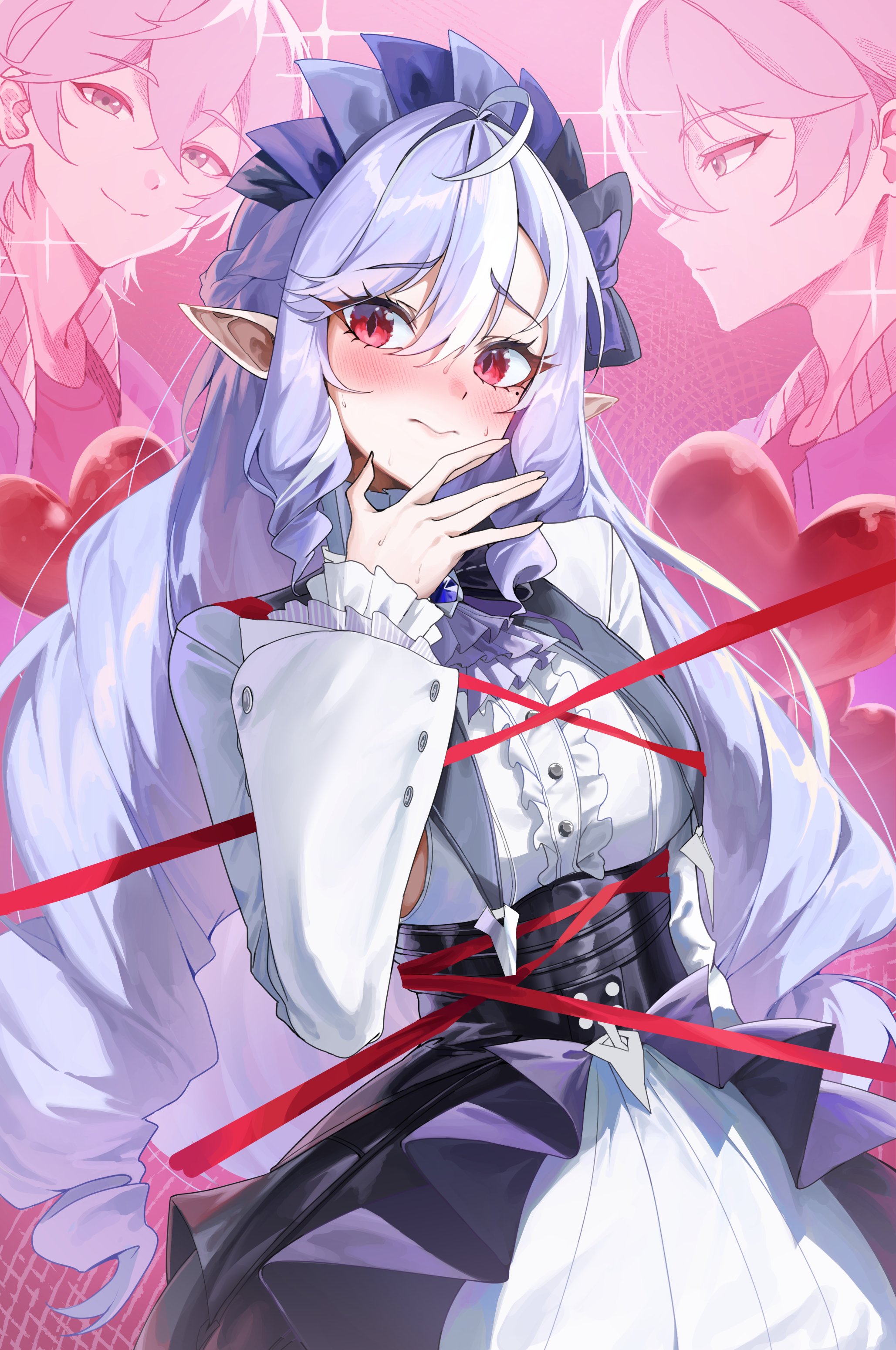 Safebooru - 1boy 1girl 2gong (9ujin ) absurdres blush bow bowtie ...