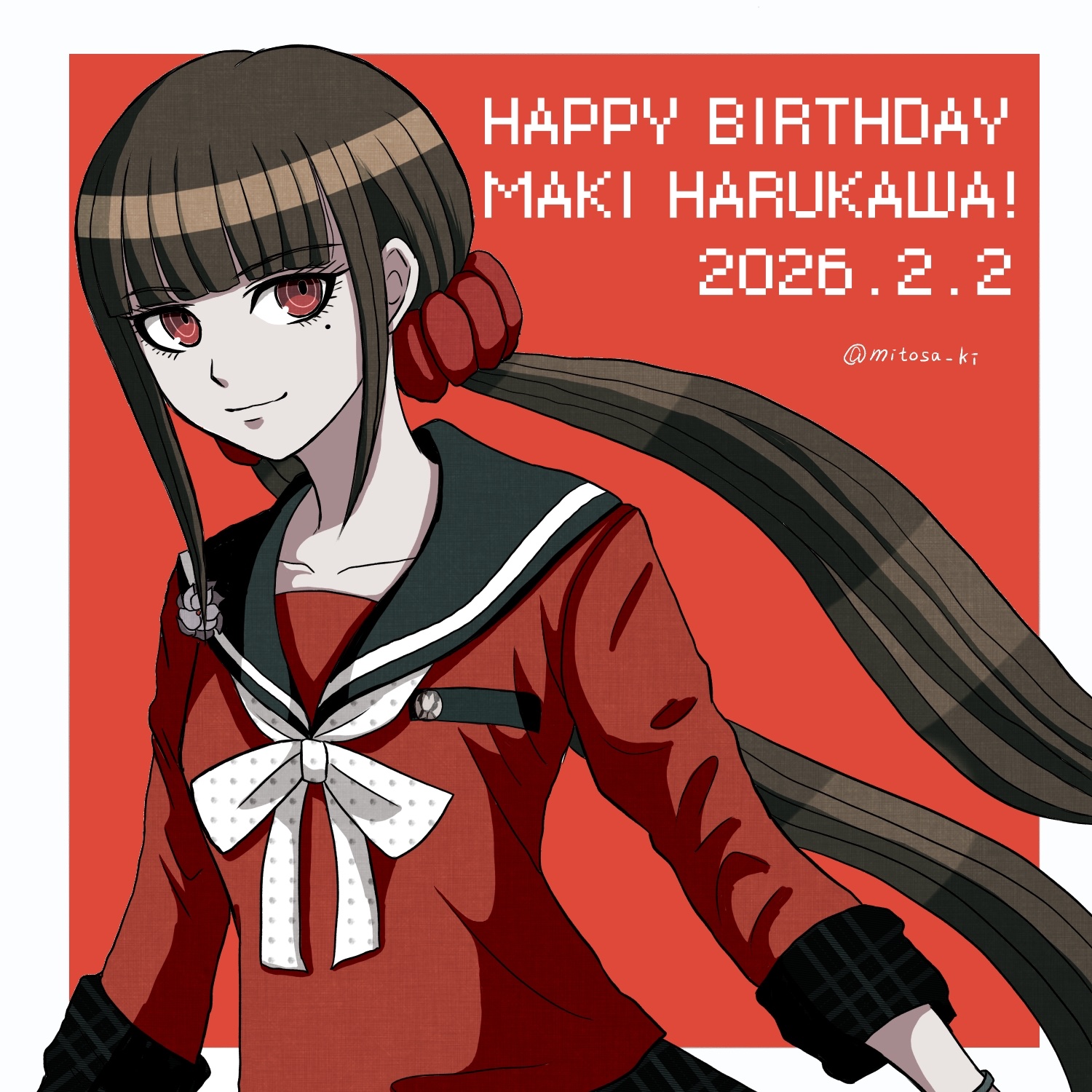 Safebooru - 1girl blunt bangs brown hair closed mouth collarbone ...