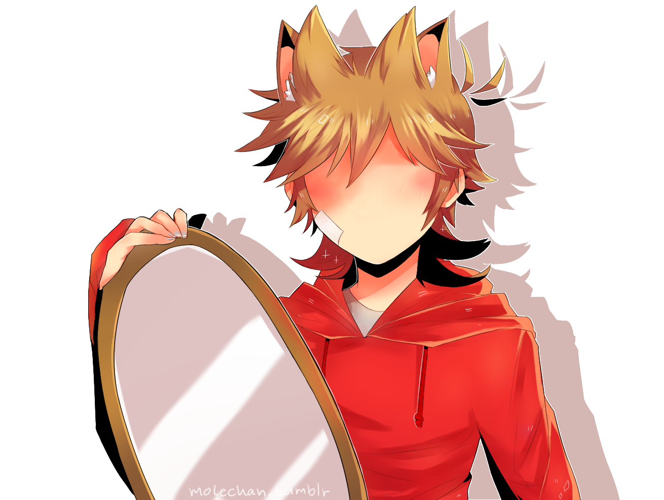 Safebooru - 1boy animal ears animification antenna hair bandage on ...