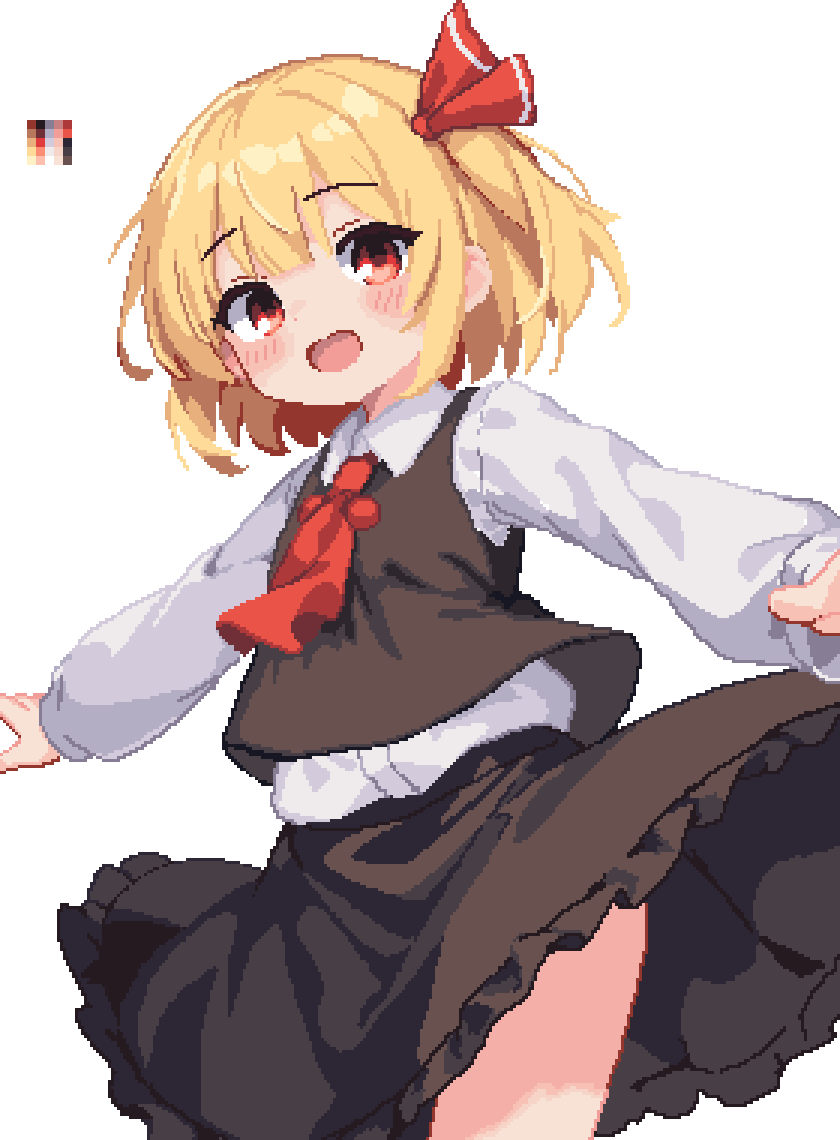 Safebooru 1girl 999 (hansode) blonde hair blush hair ribbon looking