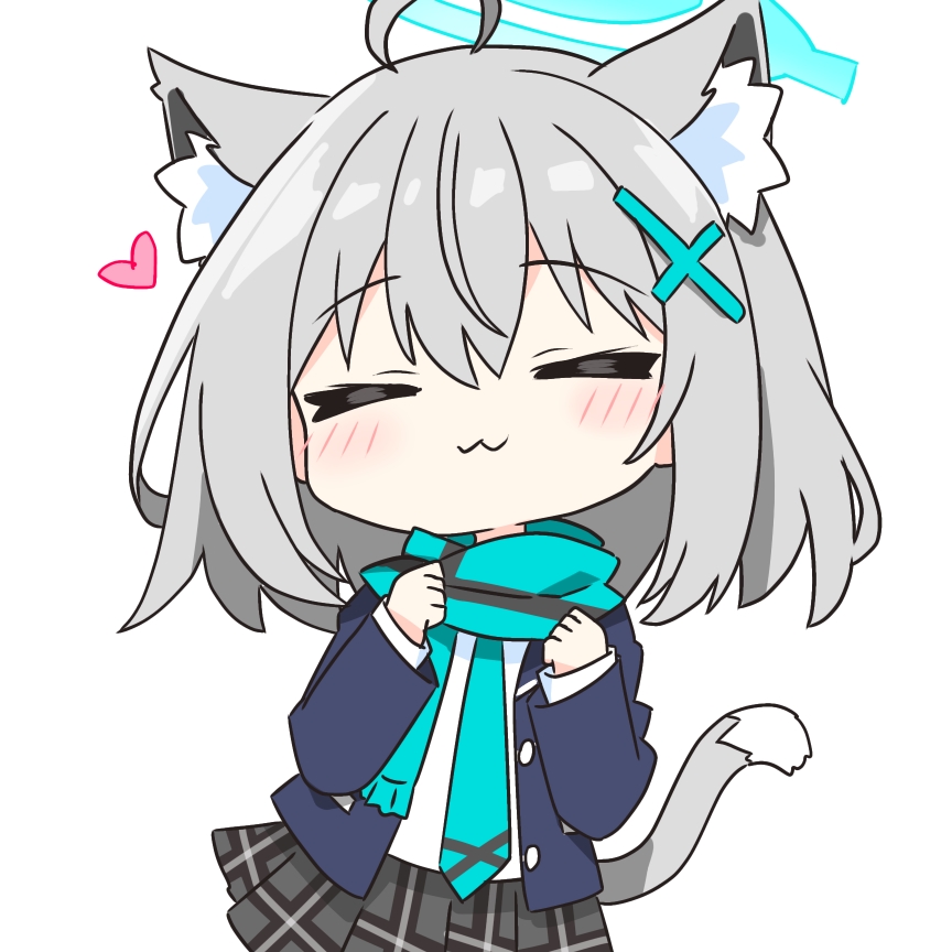 Chibi Index Safebooru - 1girl :3 ahoge animal ear fluff animal ears blue archive ...
