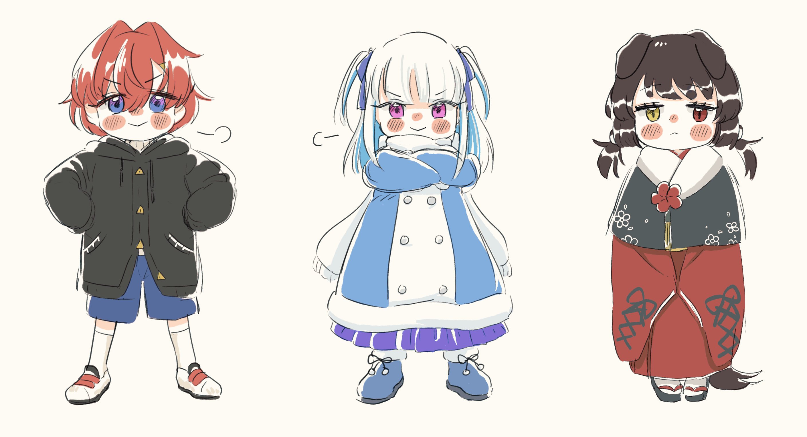 Chibi Index Safebooru - 3girls :> :