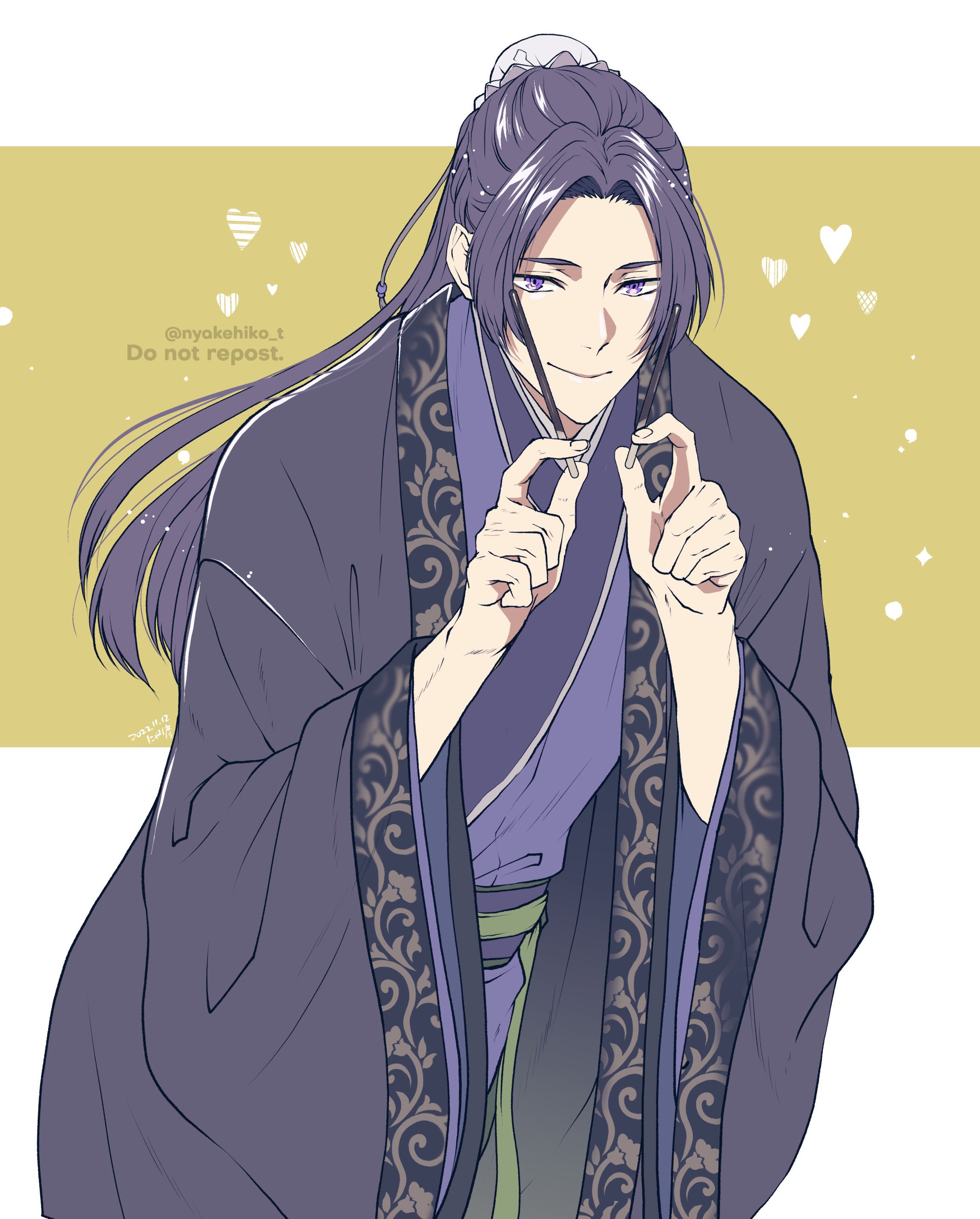 Safebooru - 1boy absurdres bun cover chinese clothes closed mouth ...