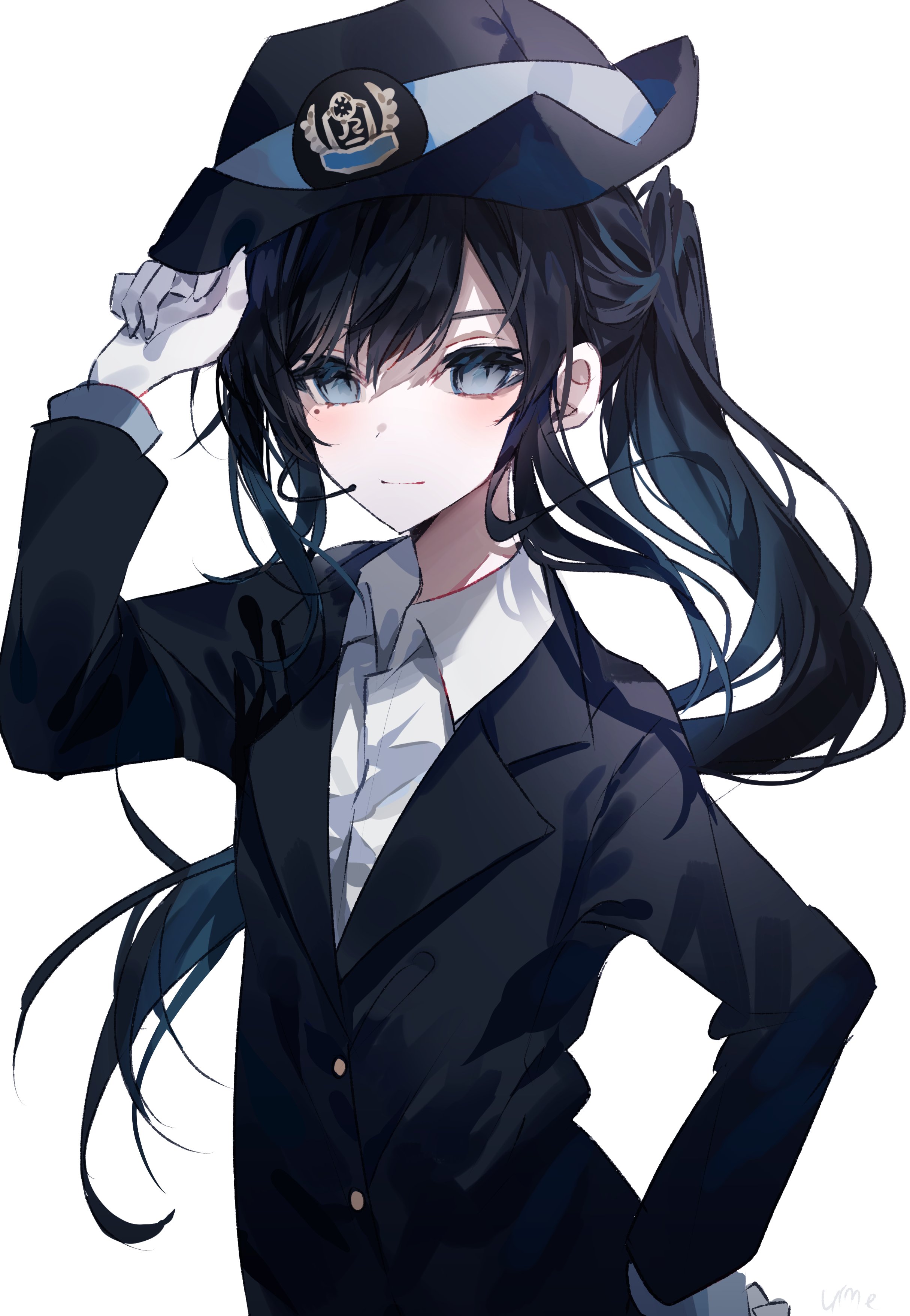 Safebooru - 1girl absurdres ado (utaite) black hair black headwear ...