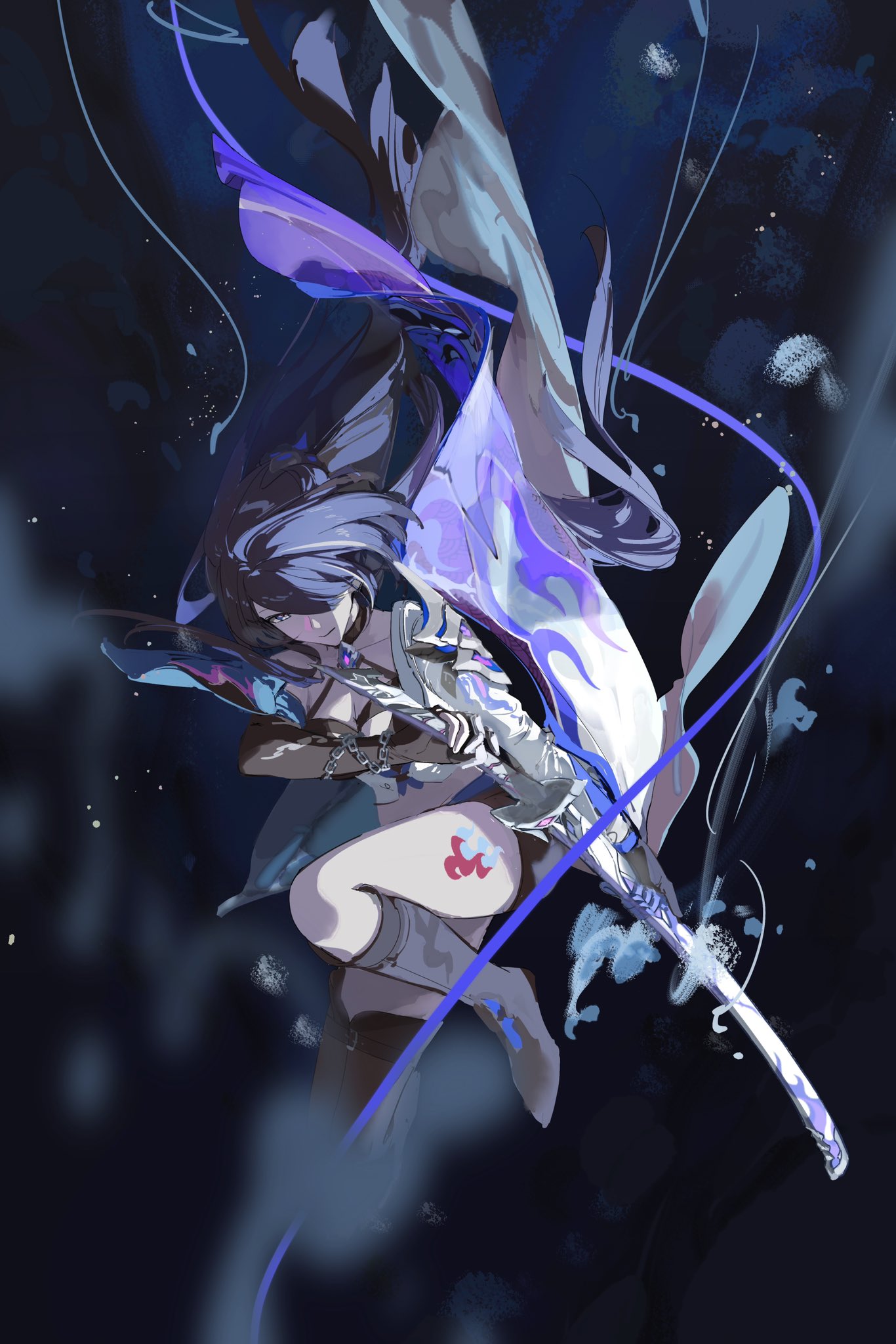 Safebooru - 1girl acheron (honkai: star rail) highres holding holding ...