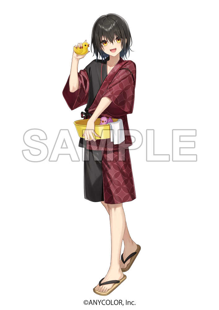 Safebooru - 1boy :d amaichi esora black hair black shirt black shorts ...