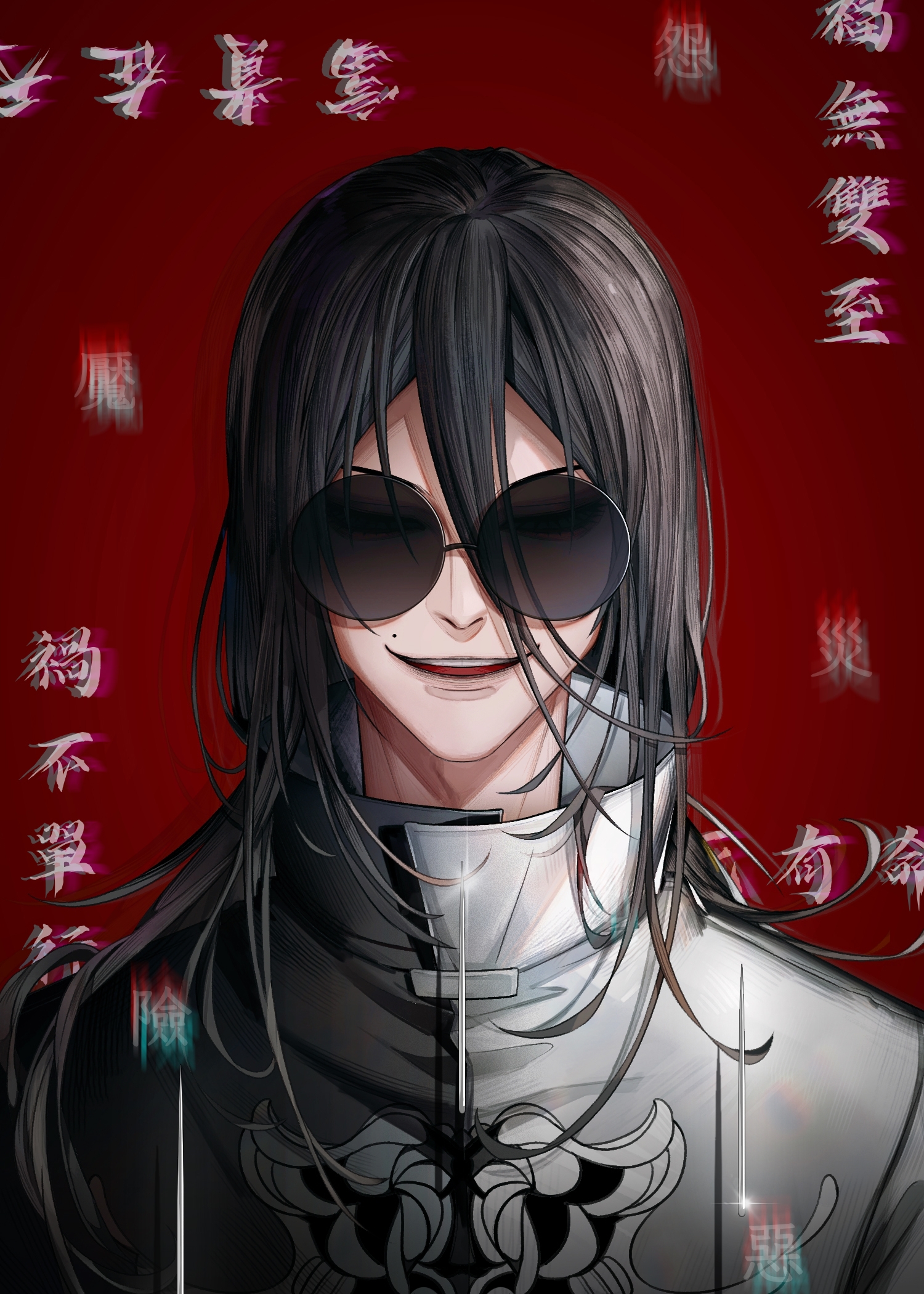 Safebooru - 1boy black hair chinese commentary chinese text commentary
