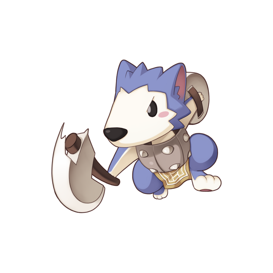 Kobold Card Ragnarok Safebooru - armor axe breastplate chibi chibi only dog full body ...