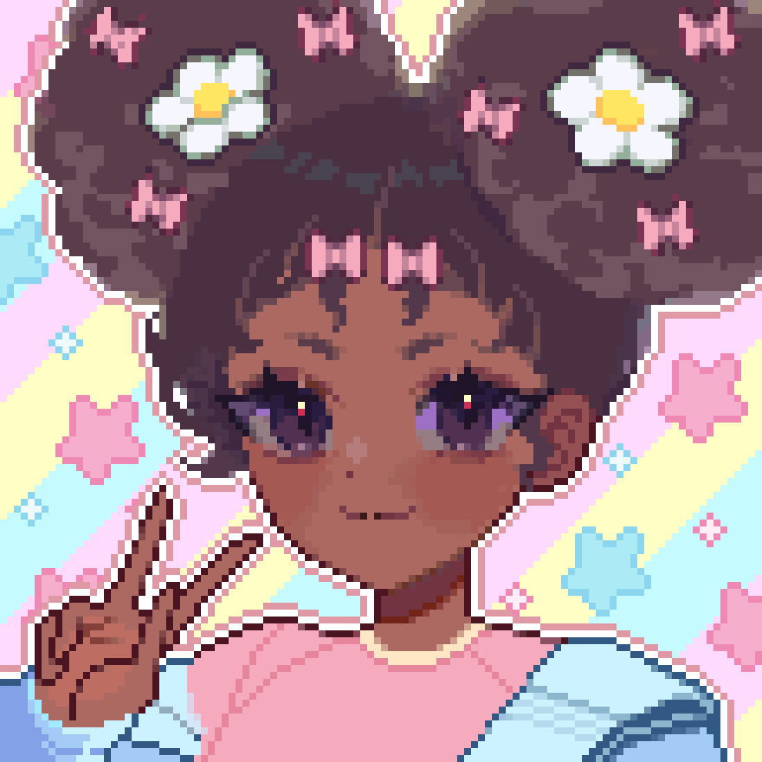 safebooru-1girl-afro-puffs-animated-animated-gif-blinking-blue-jacket