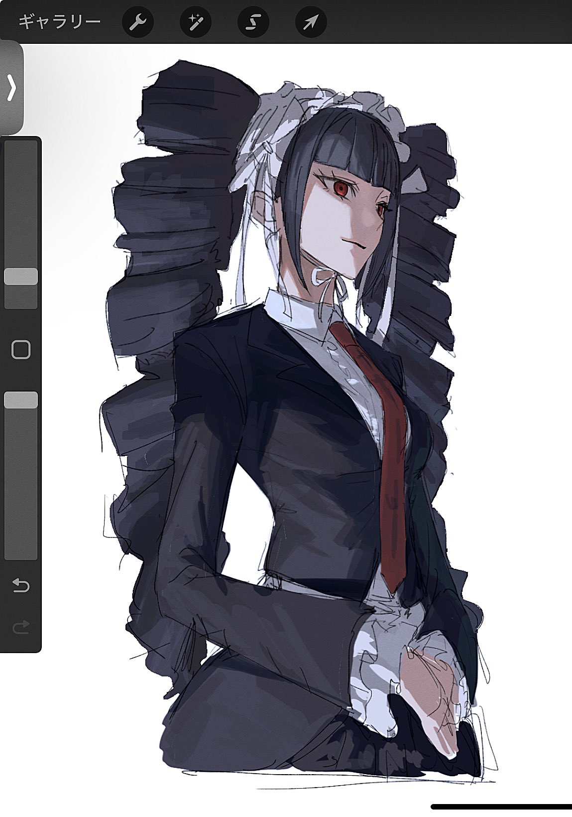 Safebooru - 1girl black jacket blunt bangs celestia ludenberg center ...
