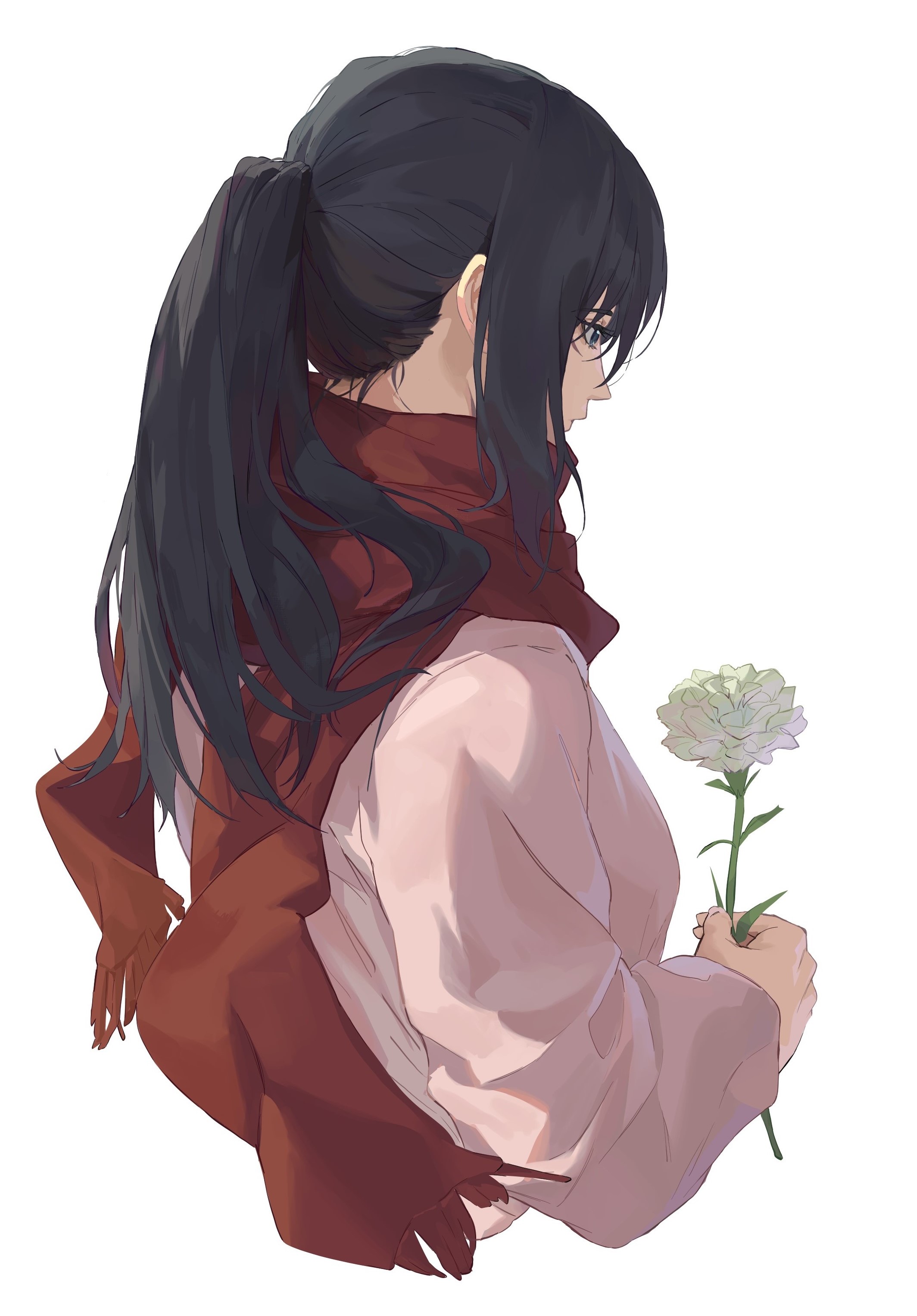Safebooru - 1girl absurdres black hair blue eyes closed mouth cropped ...