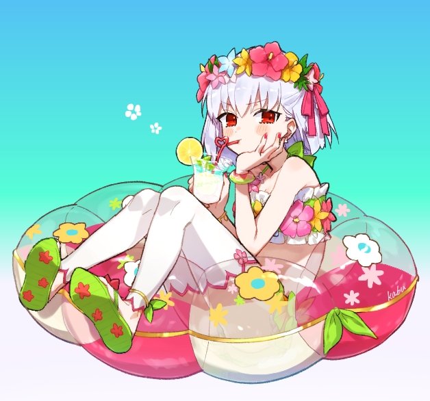 Safebooru - 1girl bikini crazy straw cup drinking glass drinking straw ...