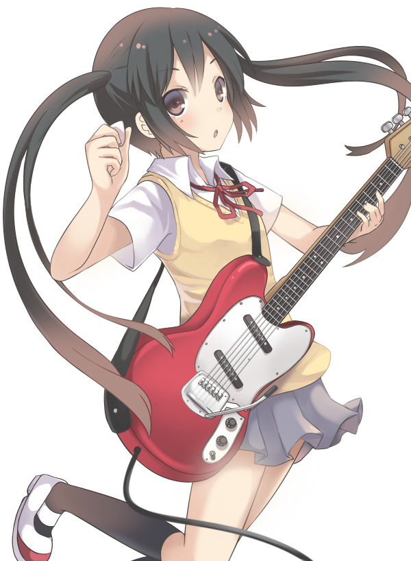 electric_guitar guitar instrument k-on! nakano_azusa solo somnium twintails...